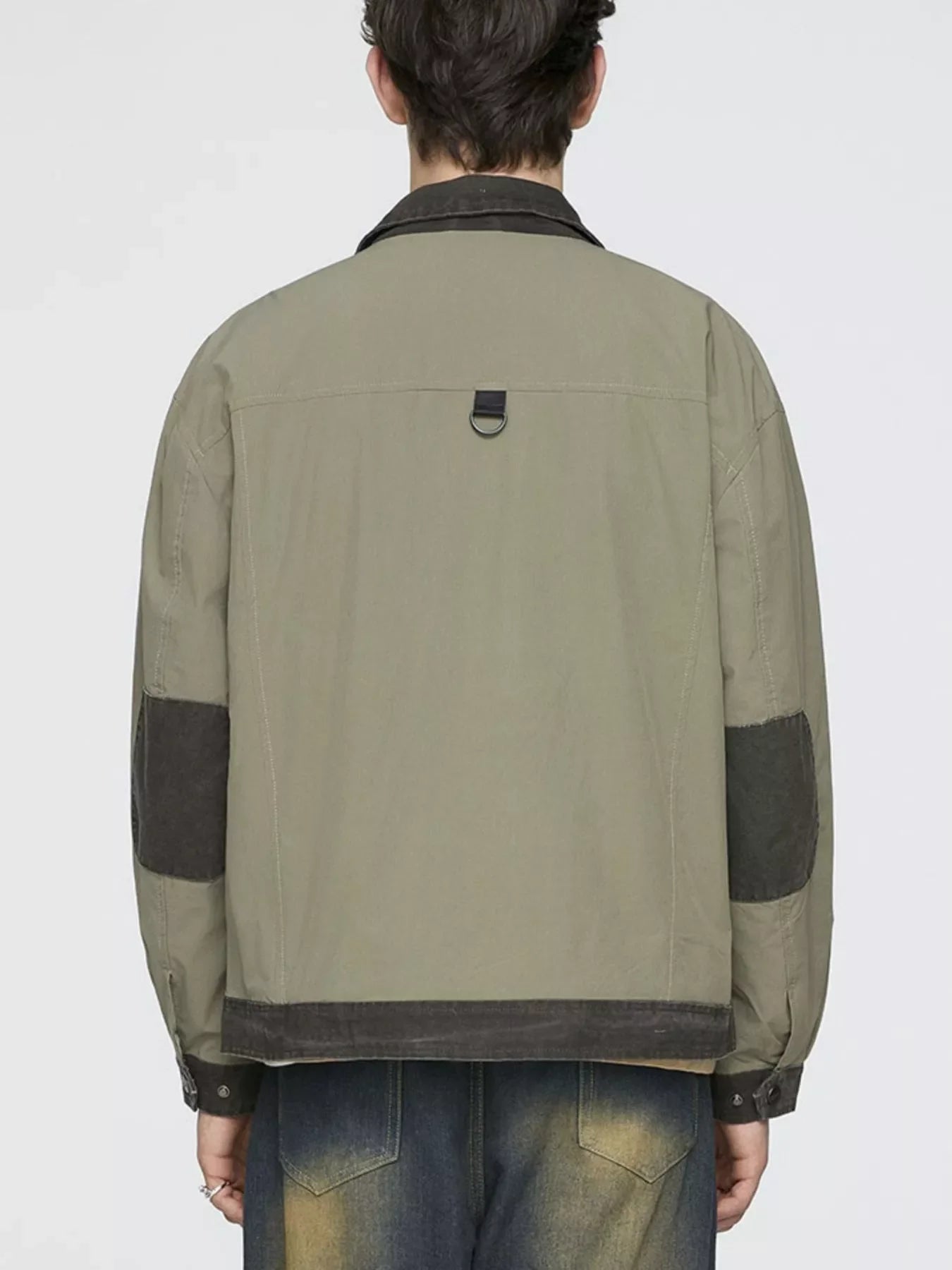 Men's Plus Size Snap Down Long Sleeve Jacket