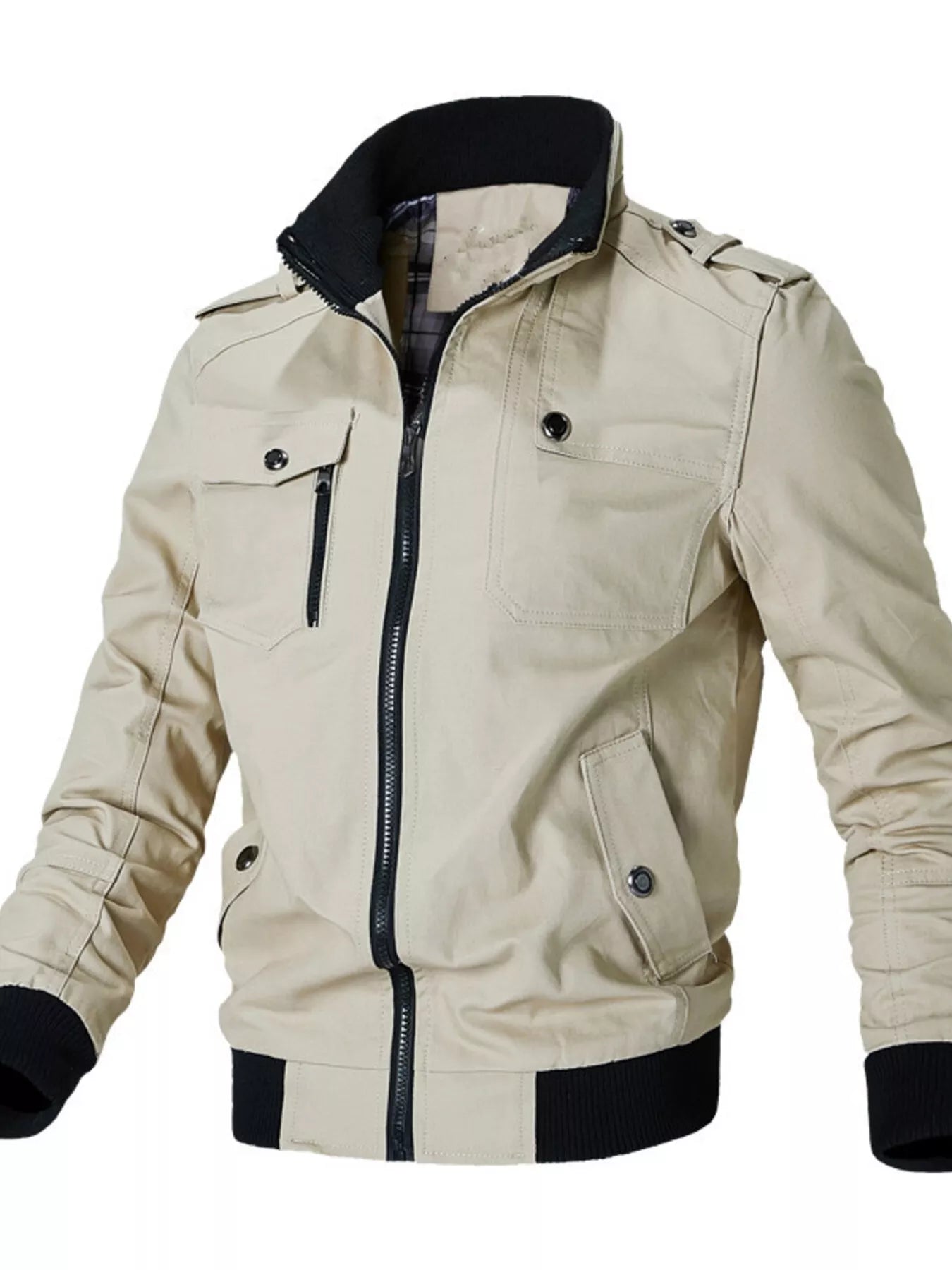 Men's Plus Size Casual Zip Up Lightweight Jacket
