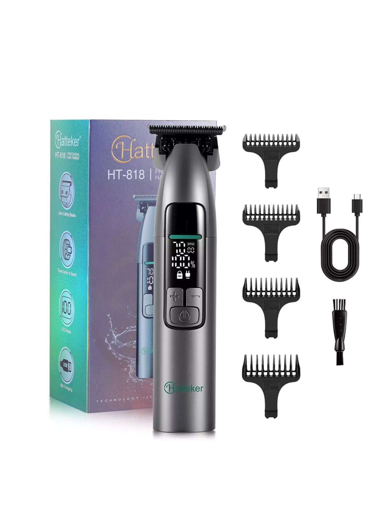 Cordless Hair Clipper with LED Display