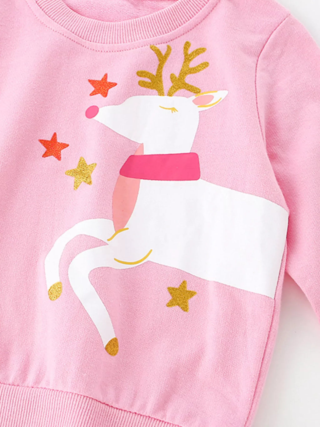 Children's Reindeer Graphic Crew Neck Sweatshirt