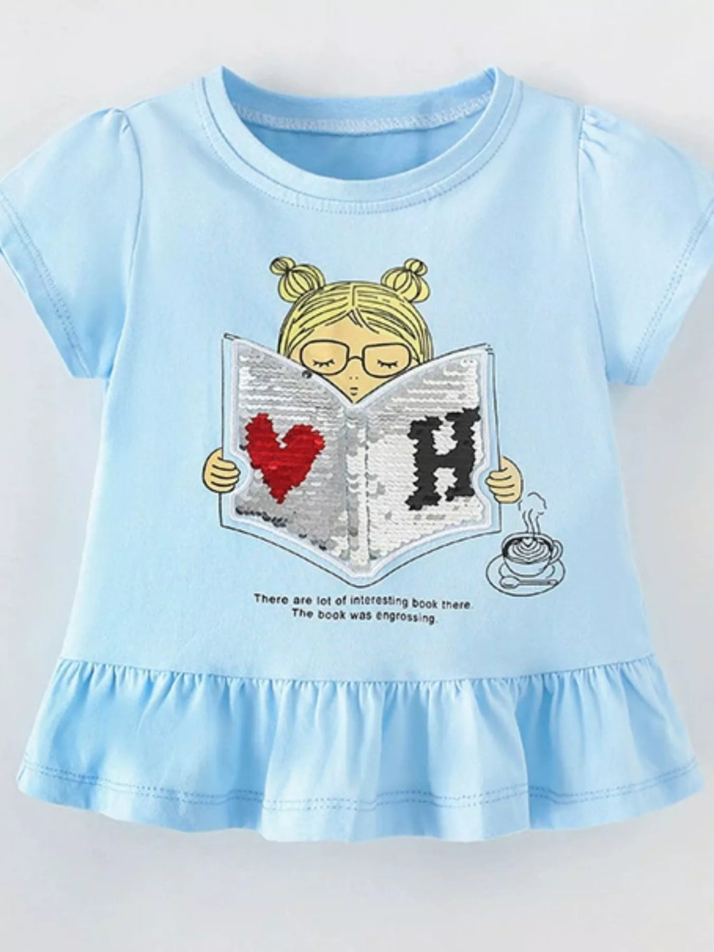 Children's Sequin Round Neck Tee