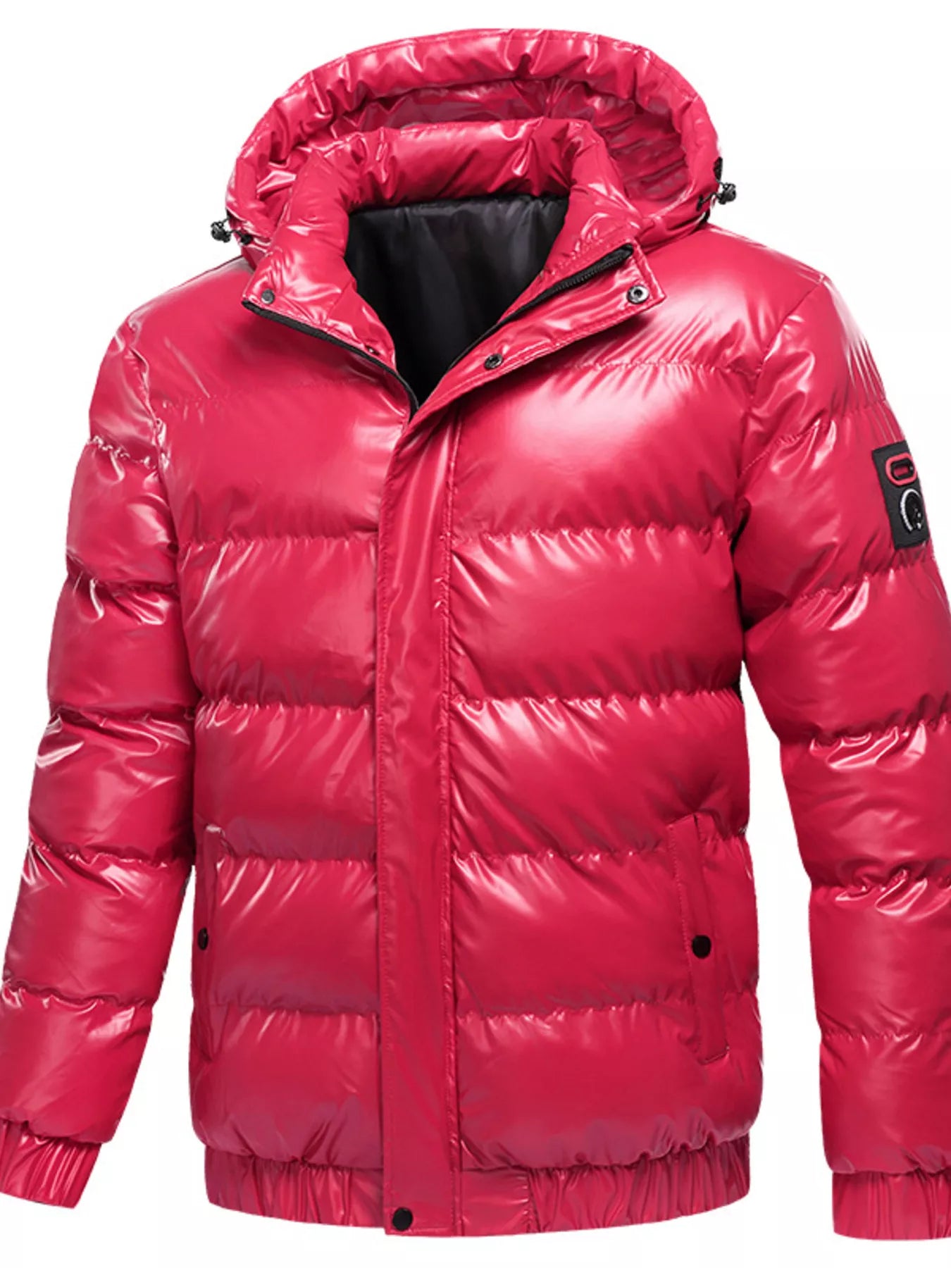 Men's Plus Size Zip Up Hooded Puffer Jacket
