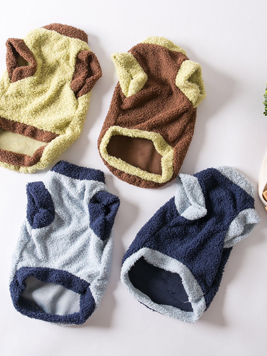 Fleece Pet Sweater with Button Decor