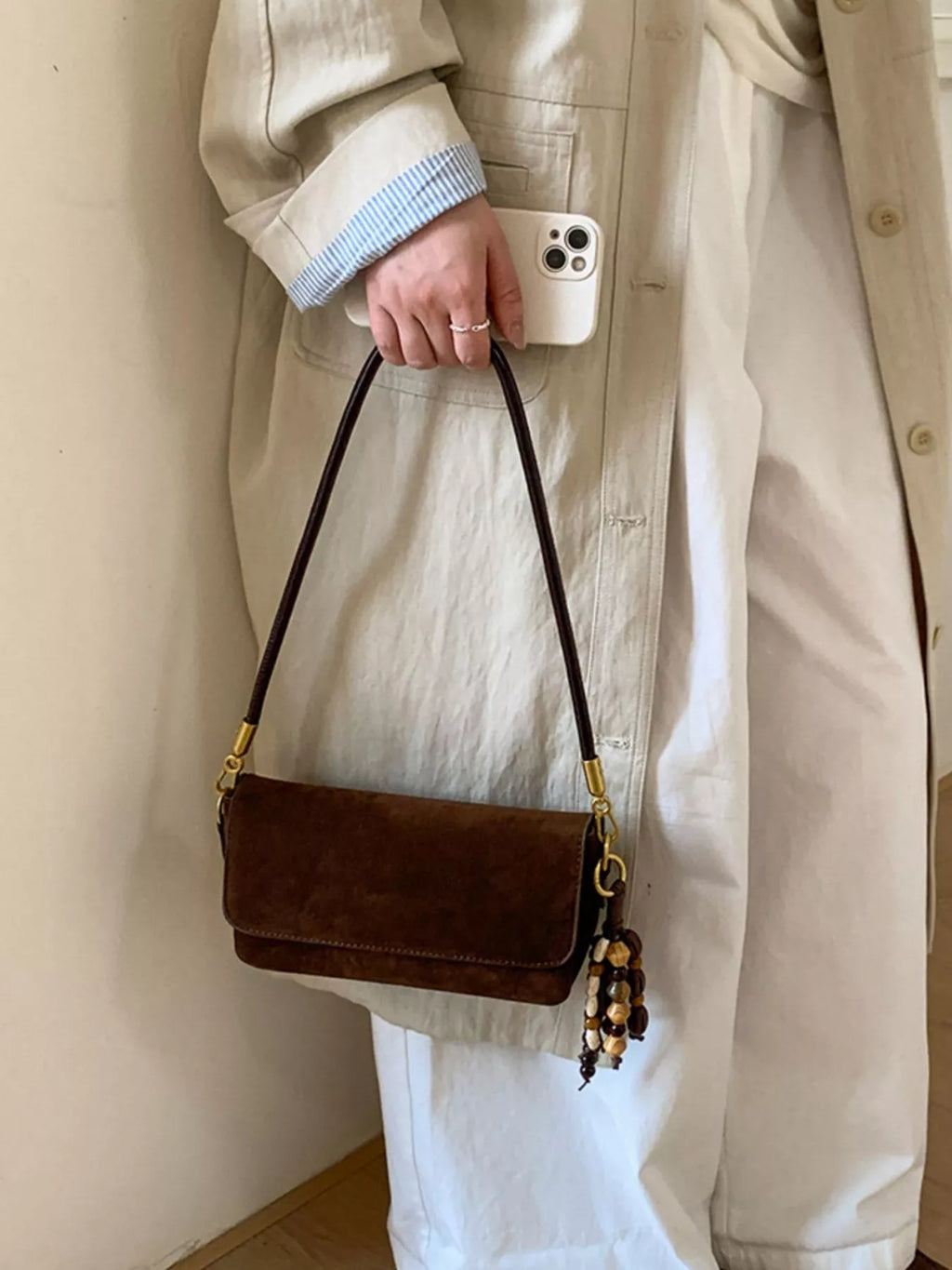 Adjustable Strap Flap Shoulder Bag