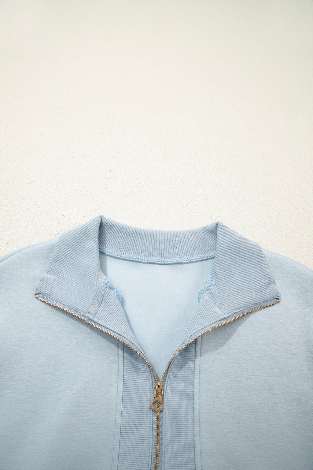 Beau Blue Half Zip Polo Tee Casual Pant Set