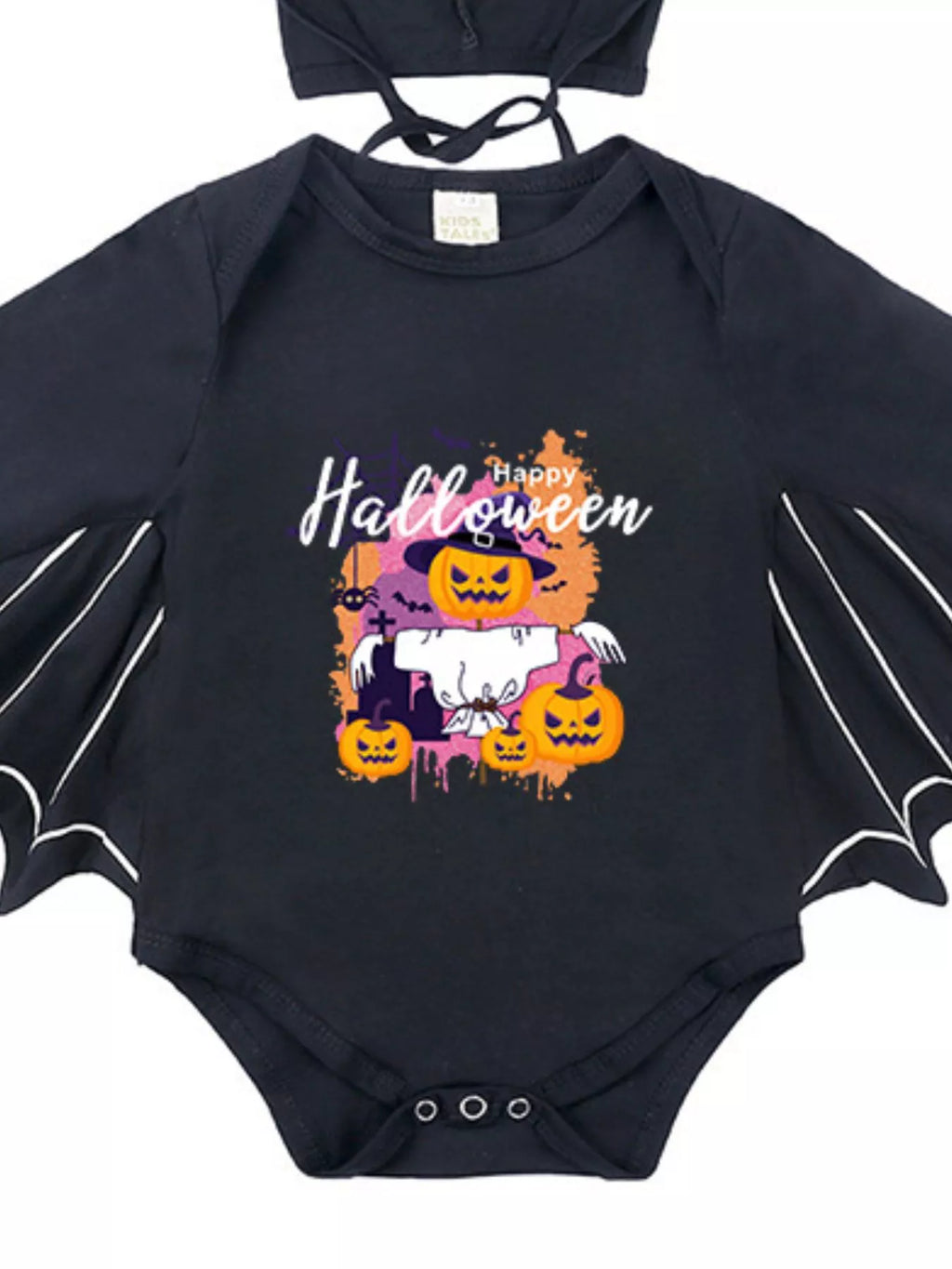 Children's Halloween Bat Bodysuit & Hat Costume Set
