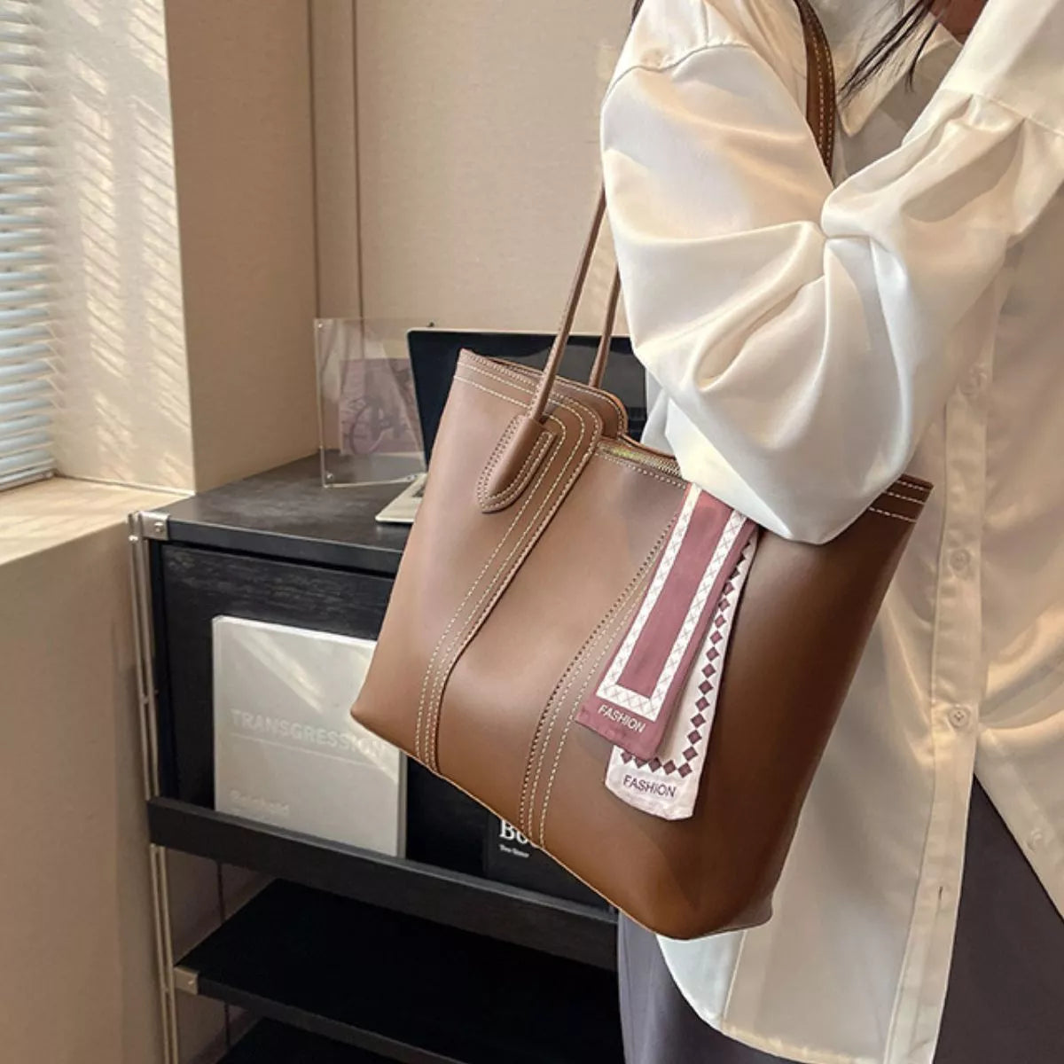 PU Leather Tote Bag