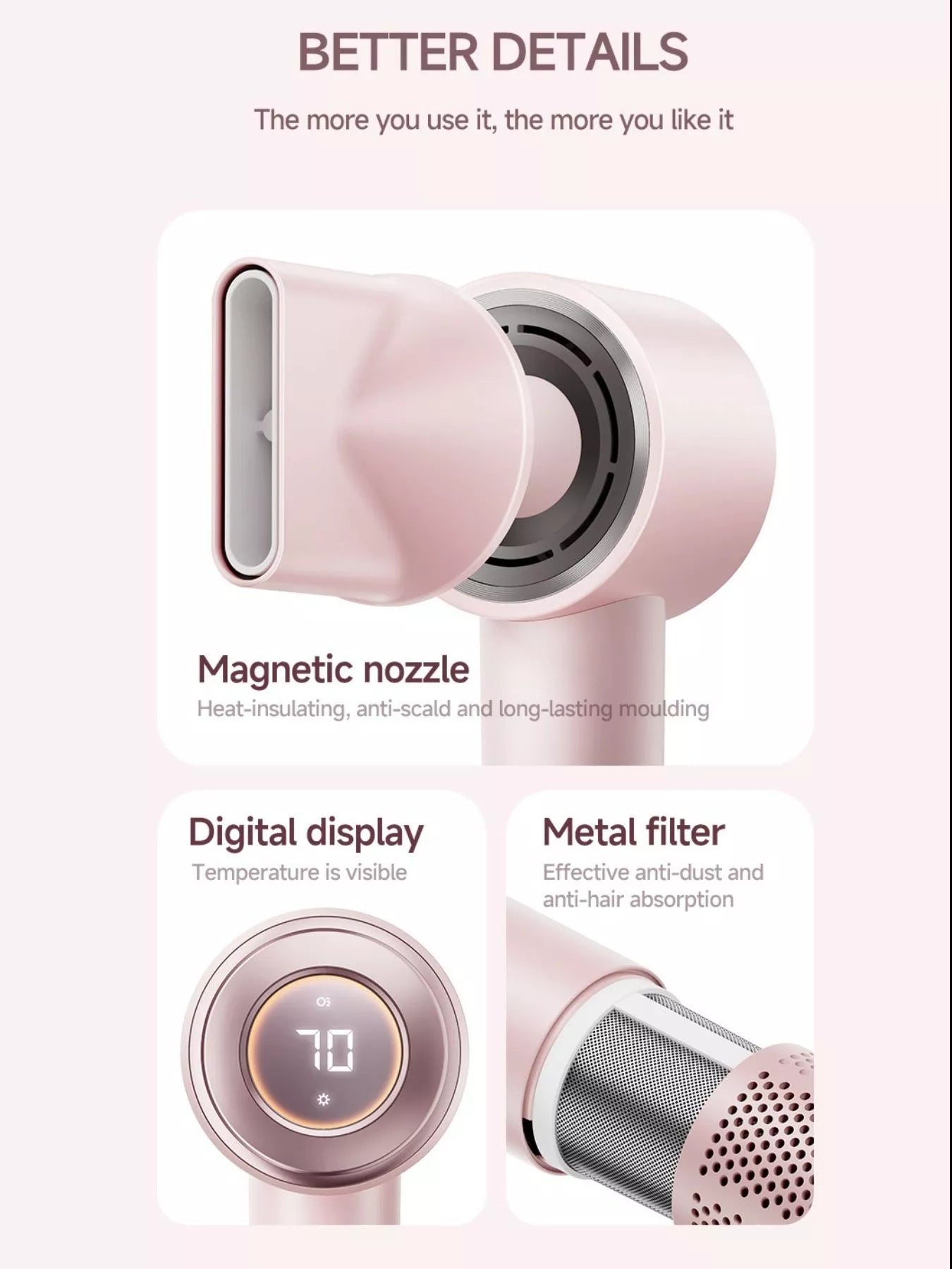 Temperature Control High-Speed Hair Dryer