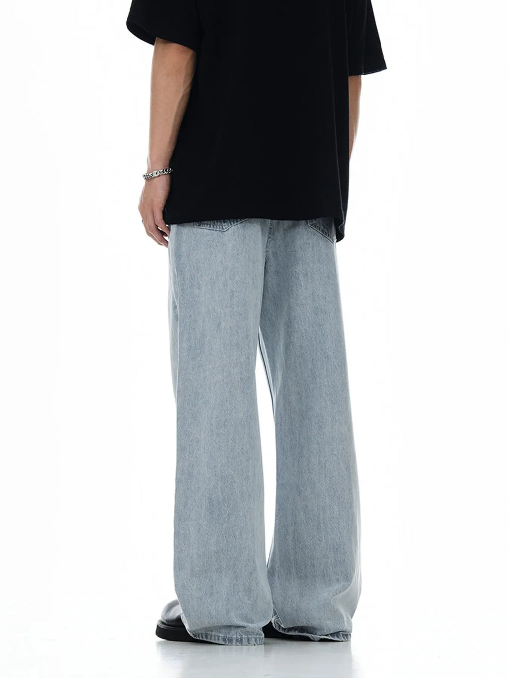 Men's Wash Wide Leg Jeans