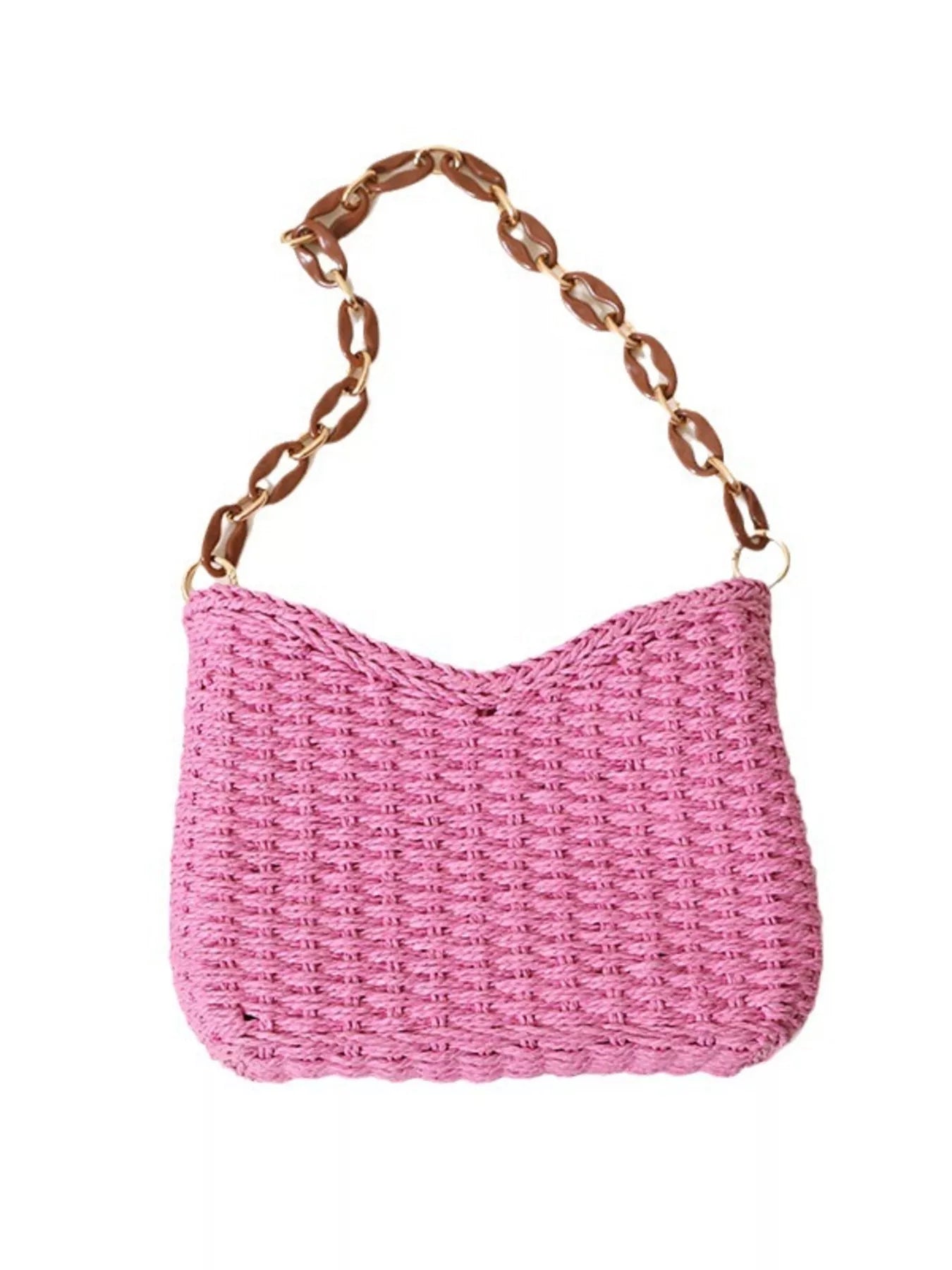 Woven Straw Shoulder Bag