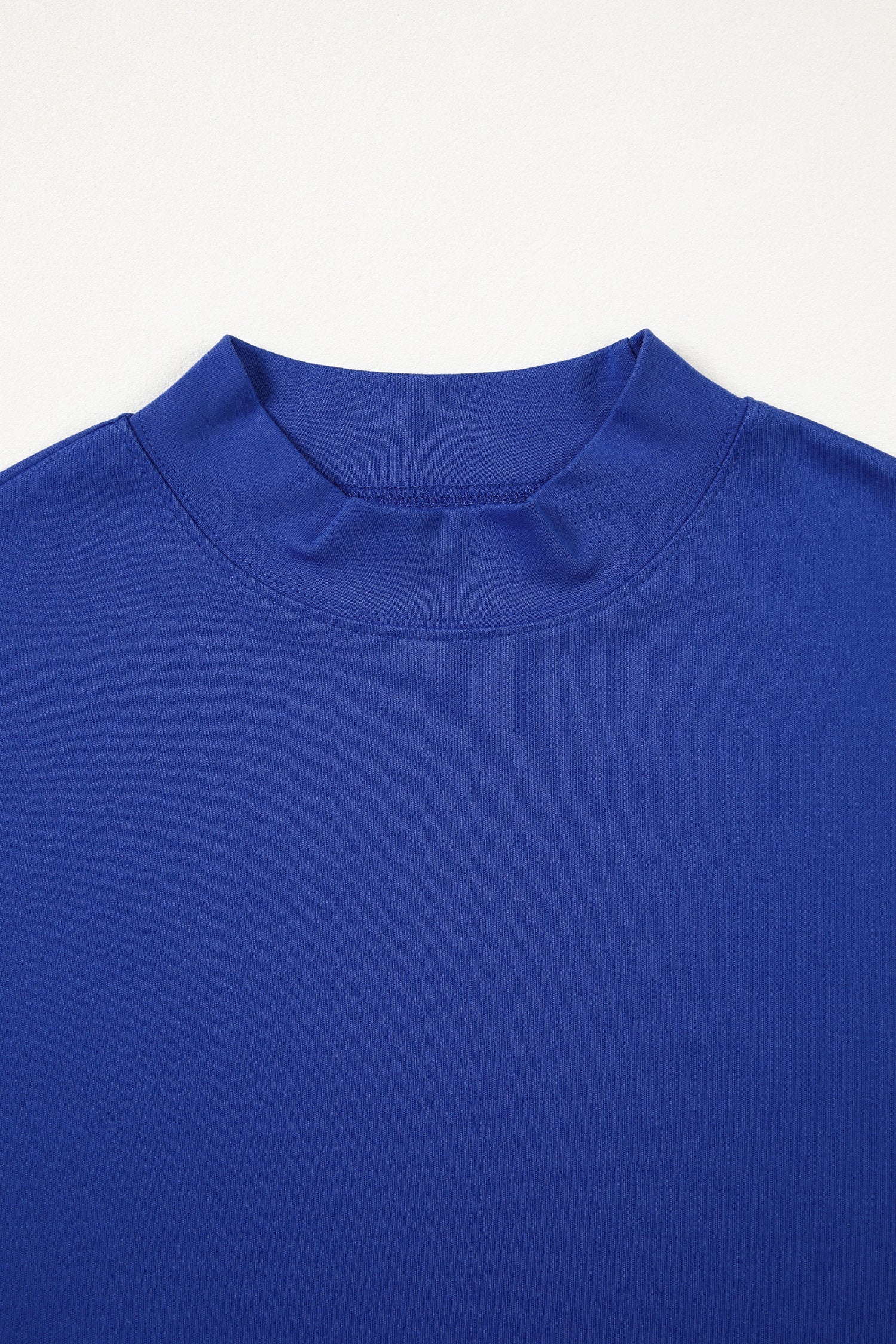 Sachet Pink Solid Color High Neck Oversize Tee