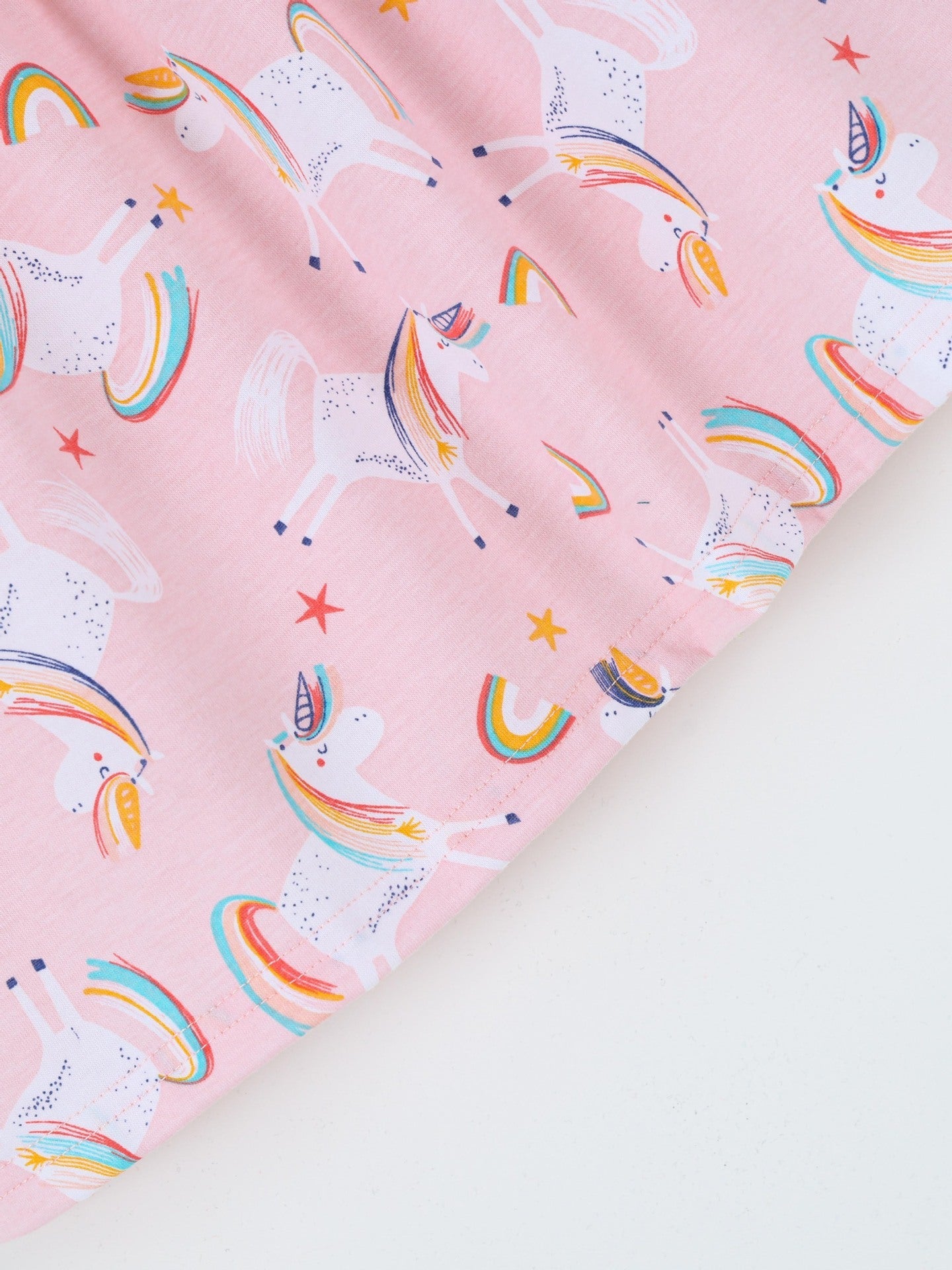 Children's Unicorn Print Ruffle Sleeve Casual Dress