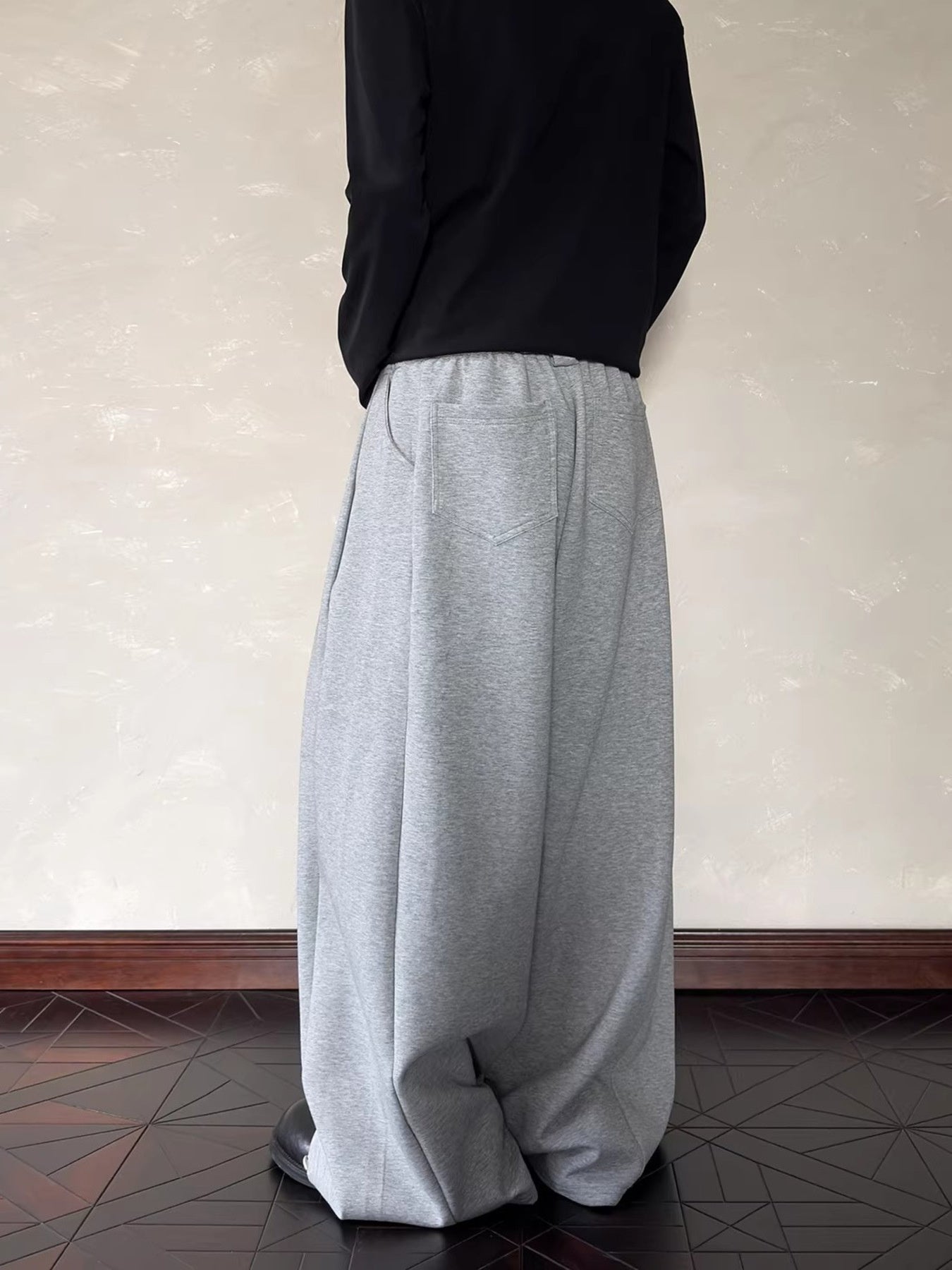 Men's Wide Leg Elastic Waist Casual Pants