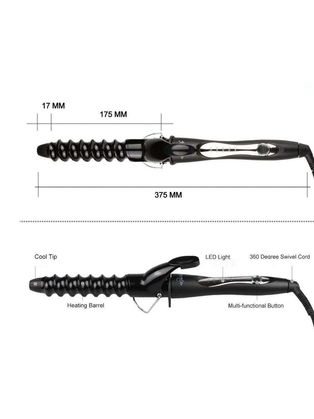 Temperature Control Curling Iron