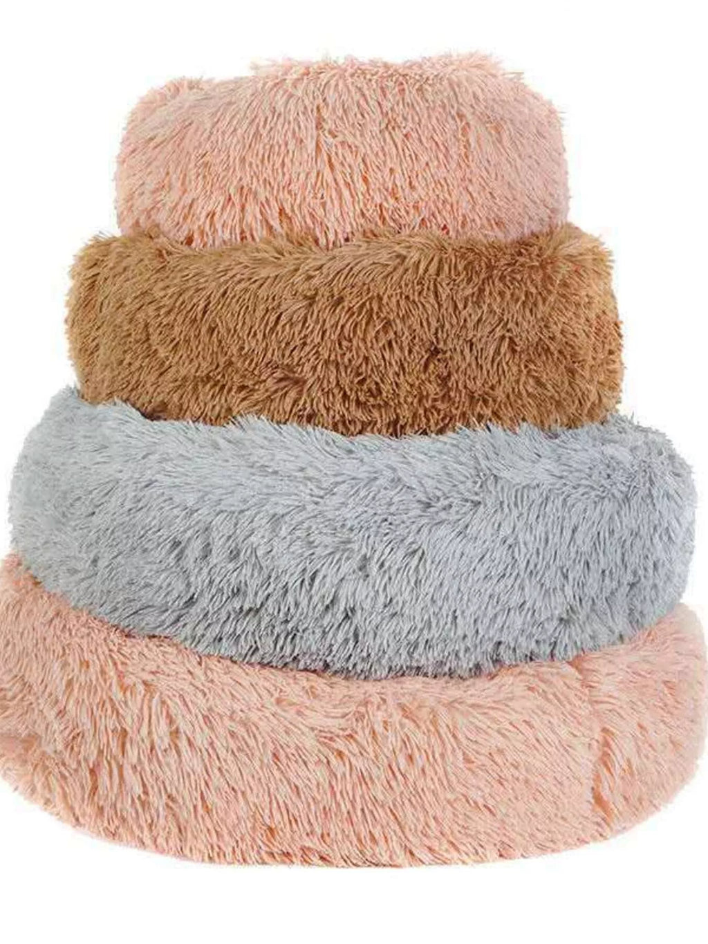 Fluffy Plush Donut Pet Nest