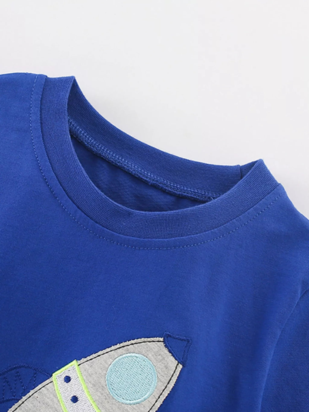 Children's Rocket Applique Short Sleeve T-Shirt