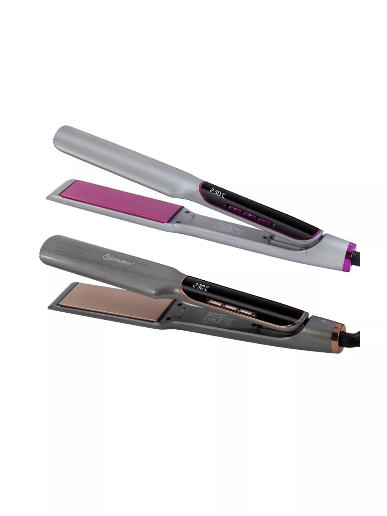 Curling and Straightening Hair Iron with Temperature Control