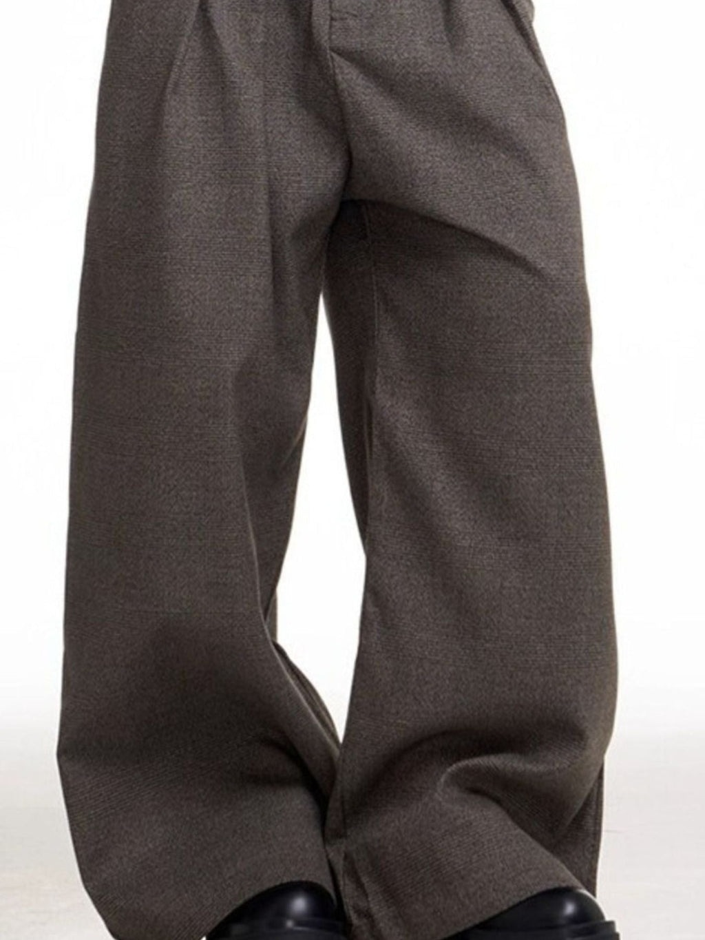 Men's Plus Size Wide Leg Pleated Detail Pants