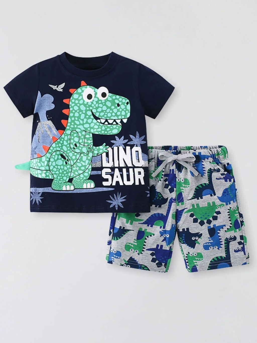 Children's Dinosaur Short Sleeve Tee and Shorts Set