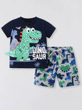 Children's Dinosaur Short Sleeve Tee and Shorts Set