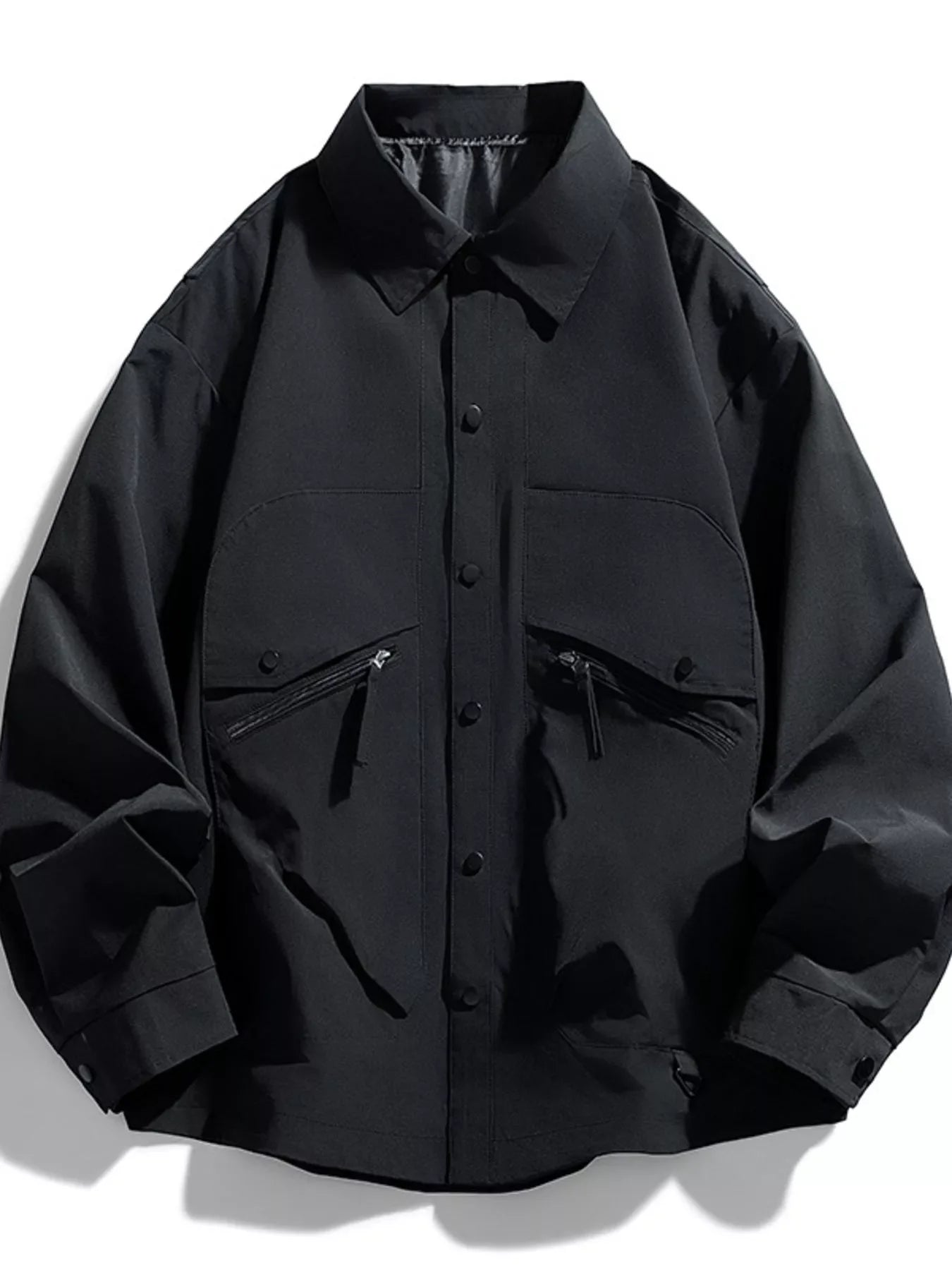 Men's Plus Size Casual Snap-Down Jacket