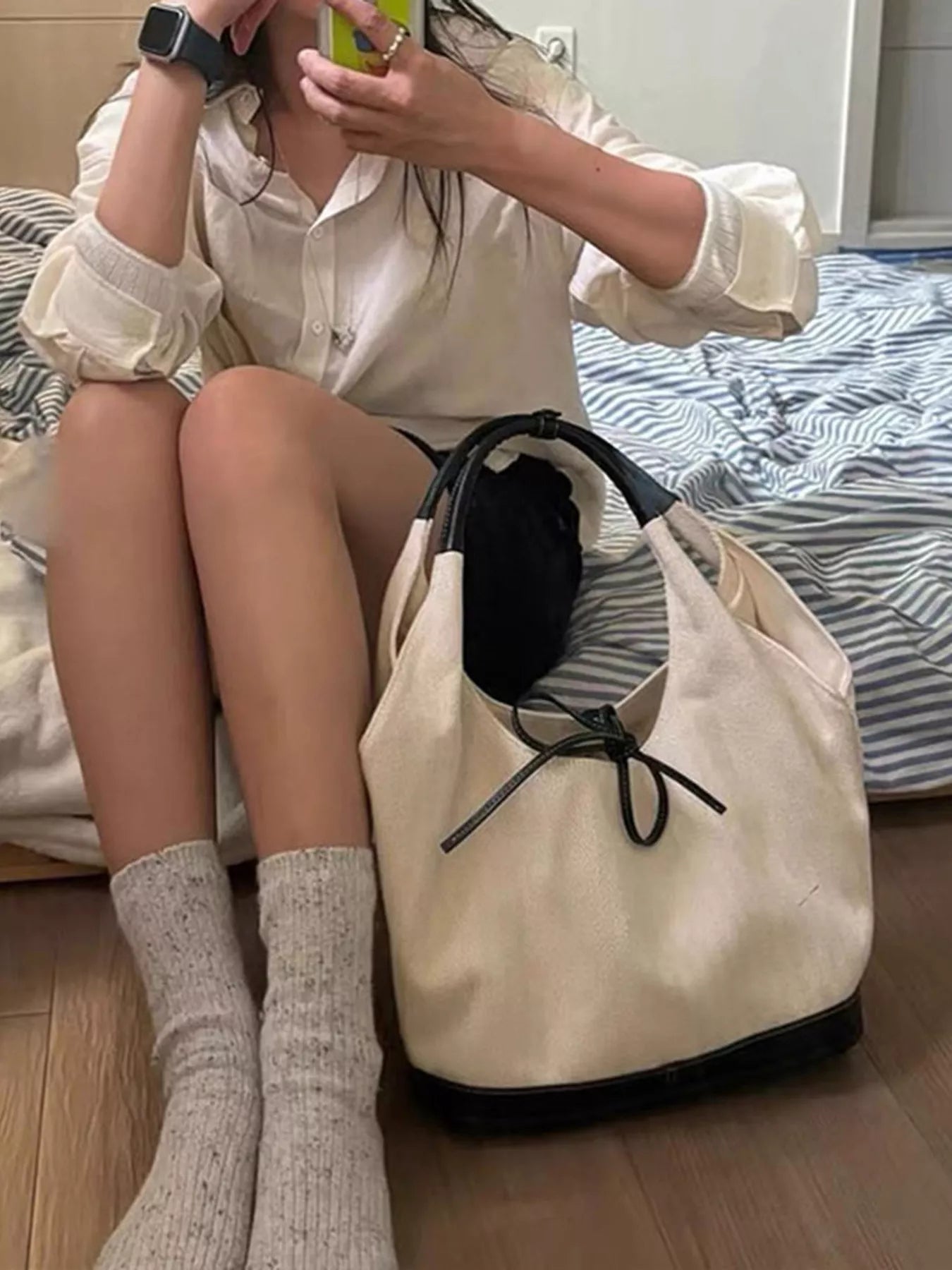 Tie Detail Shoulder Bag