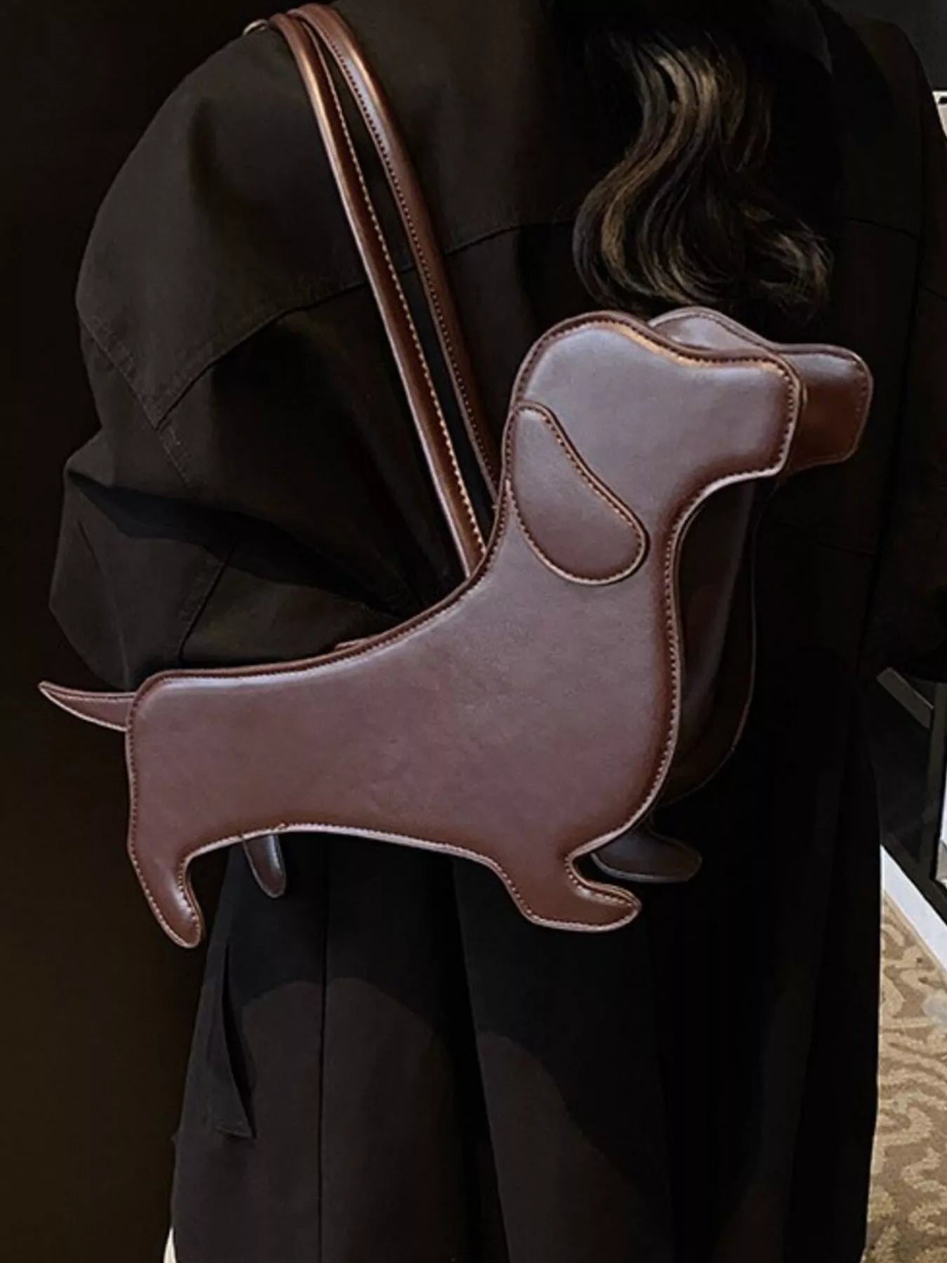 Dachshund Shaped Shoulder Bag