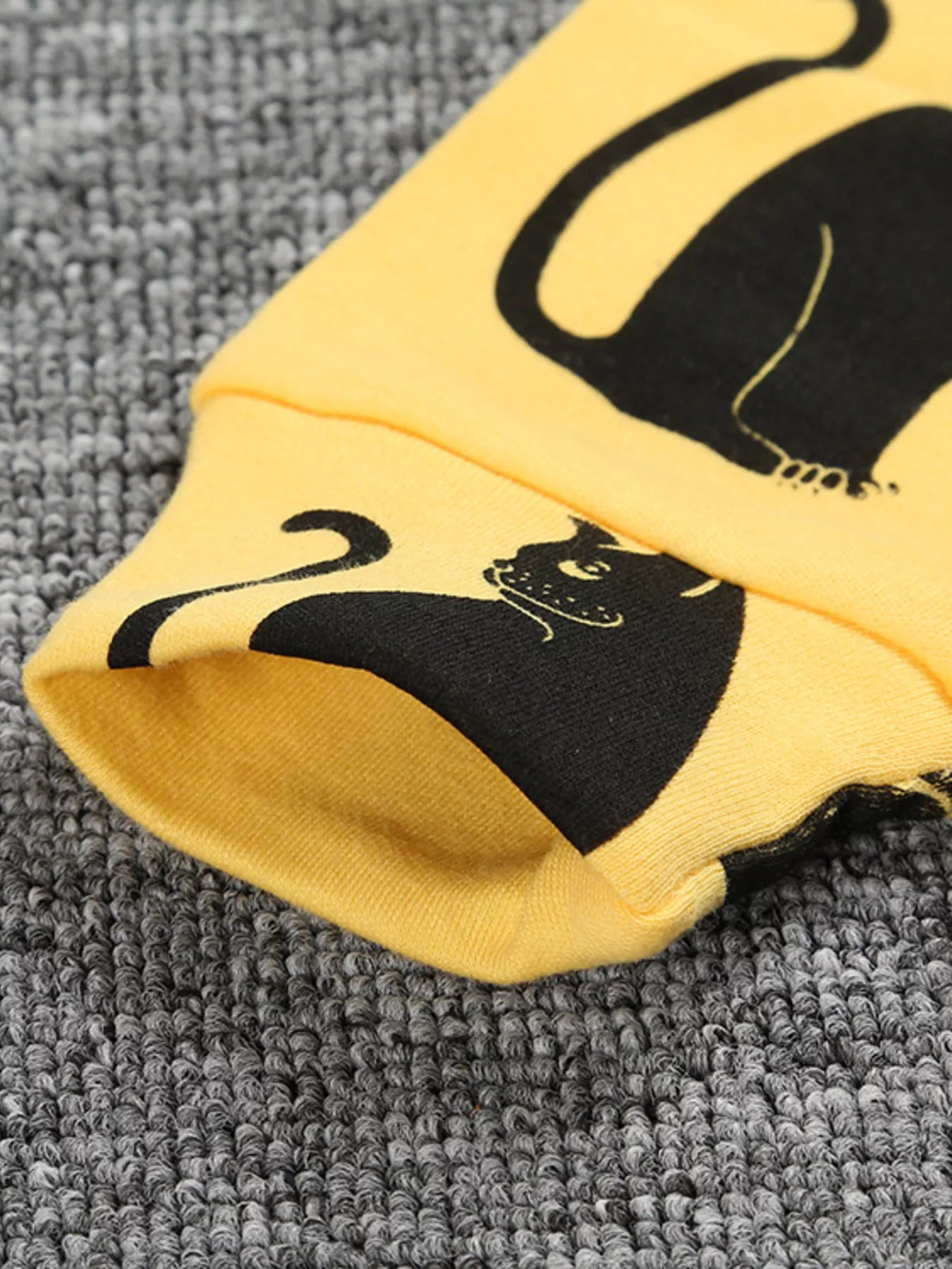 Children's Cute Cat Print Long Sleeve Top and Pants Set