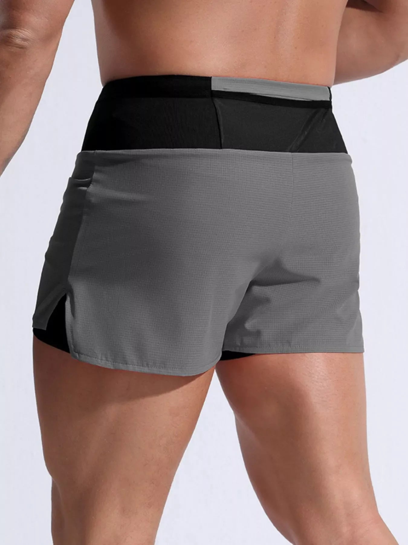 Men's Full Size Contrast Active Shorts Plus Size
