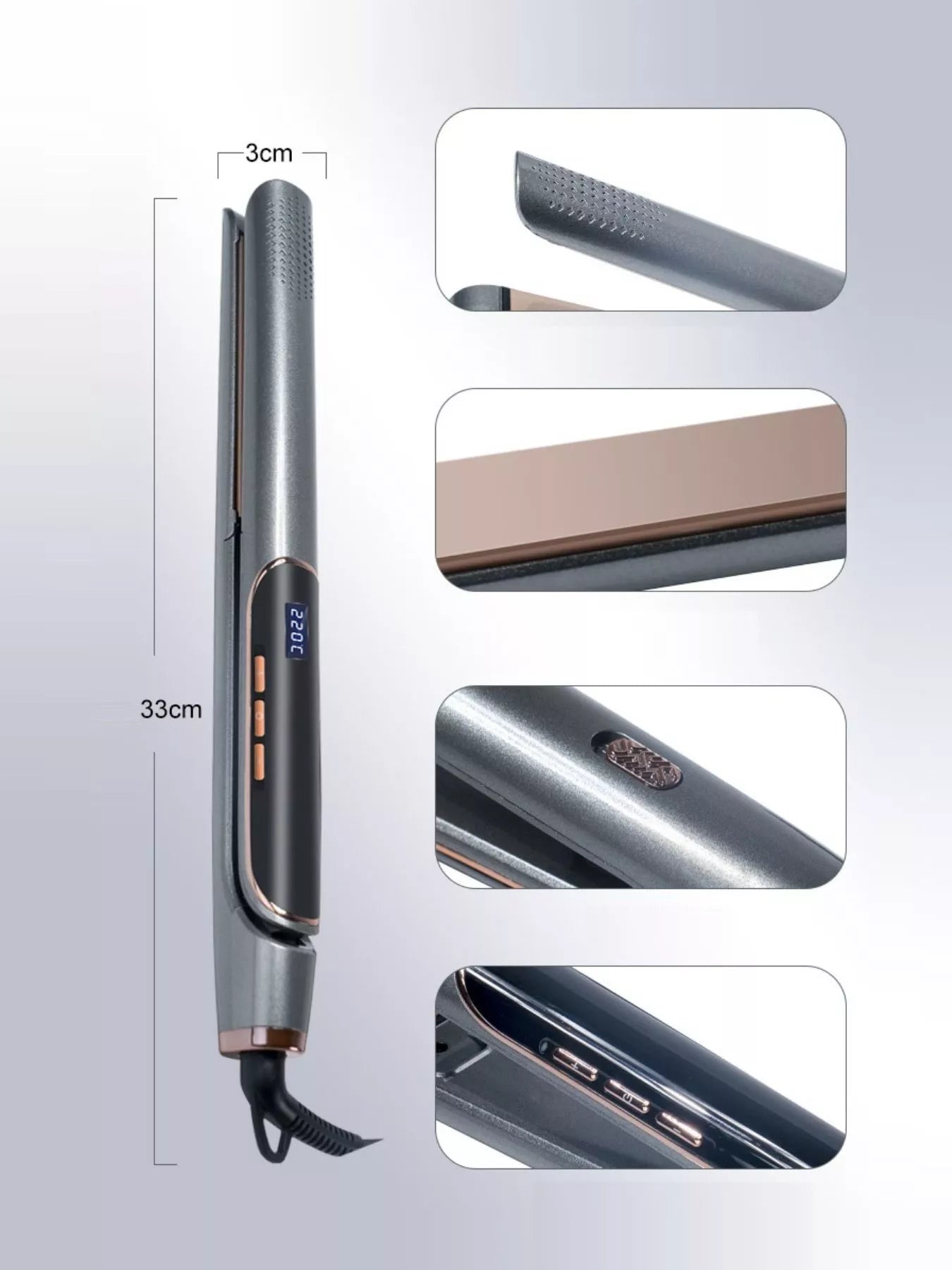 Adjustable Temperature Hair Straightener