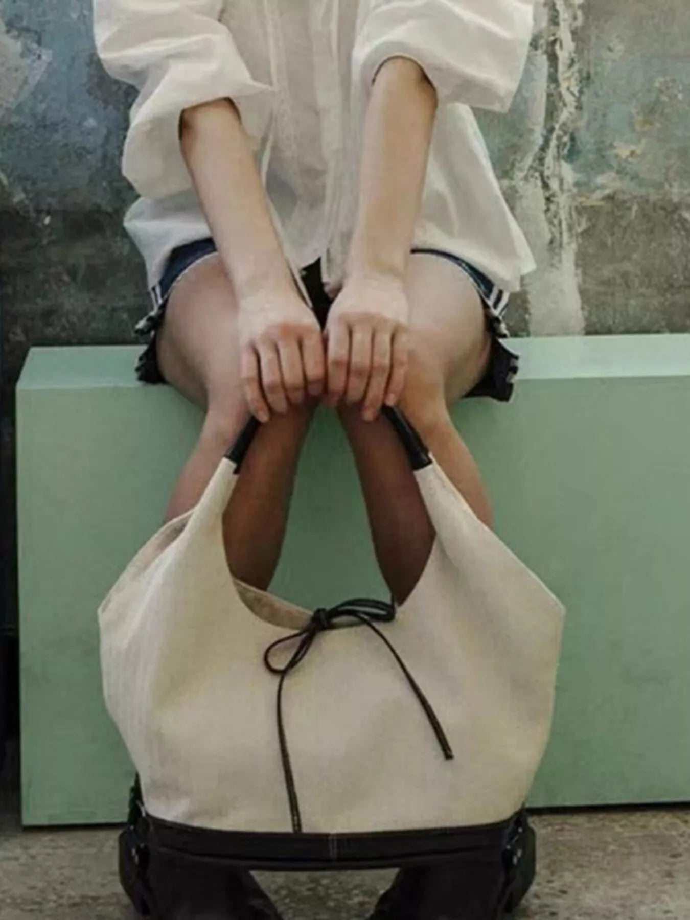 Tie Detail Shoulder Bag