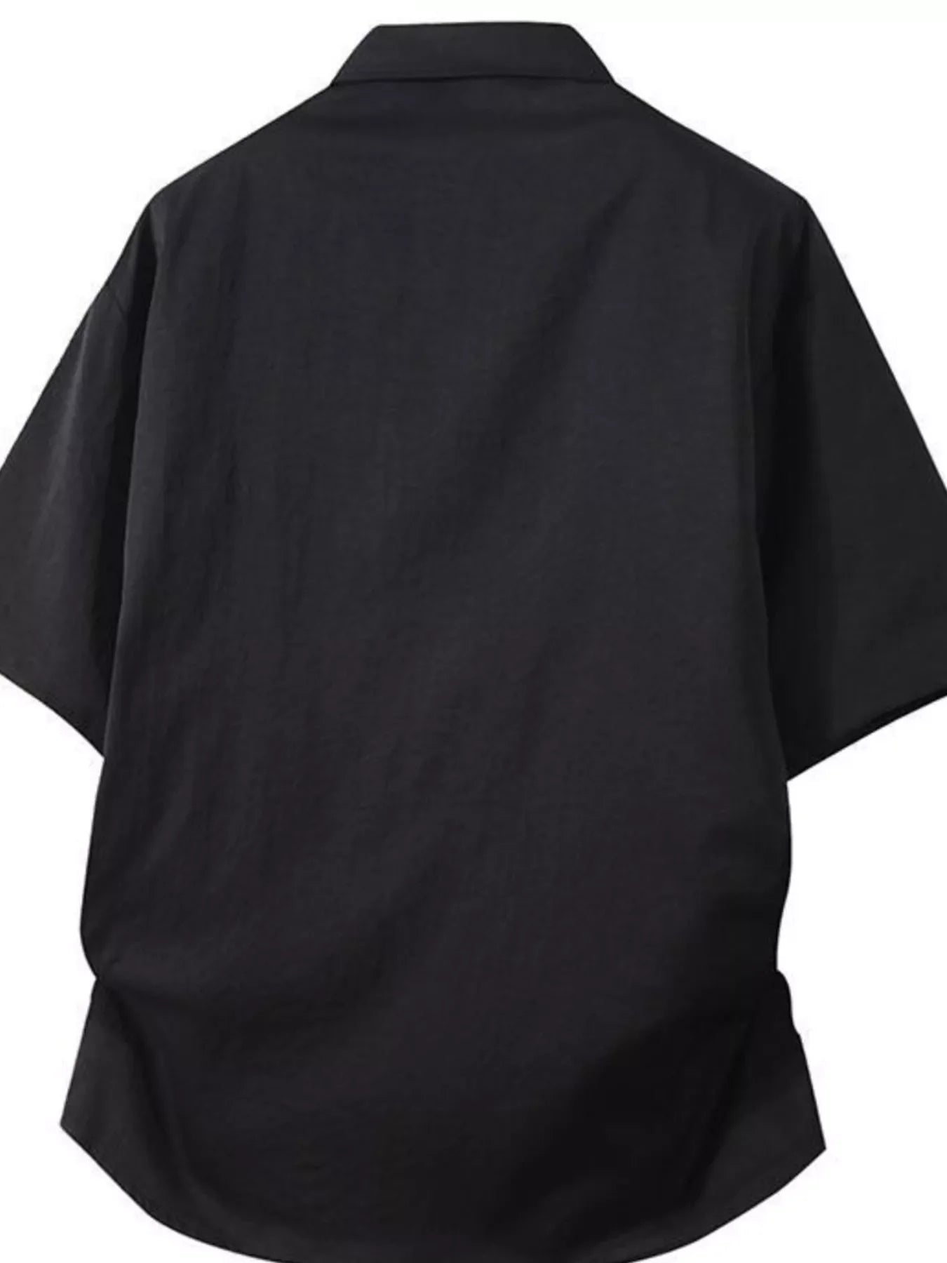 Men's Plus Size Casual Short Sleeve Button-Down Shirt