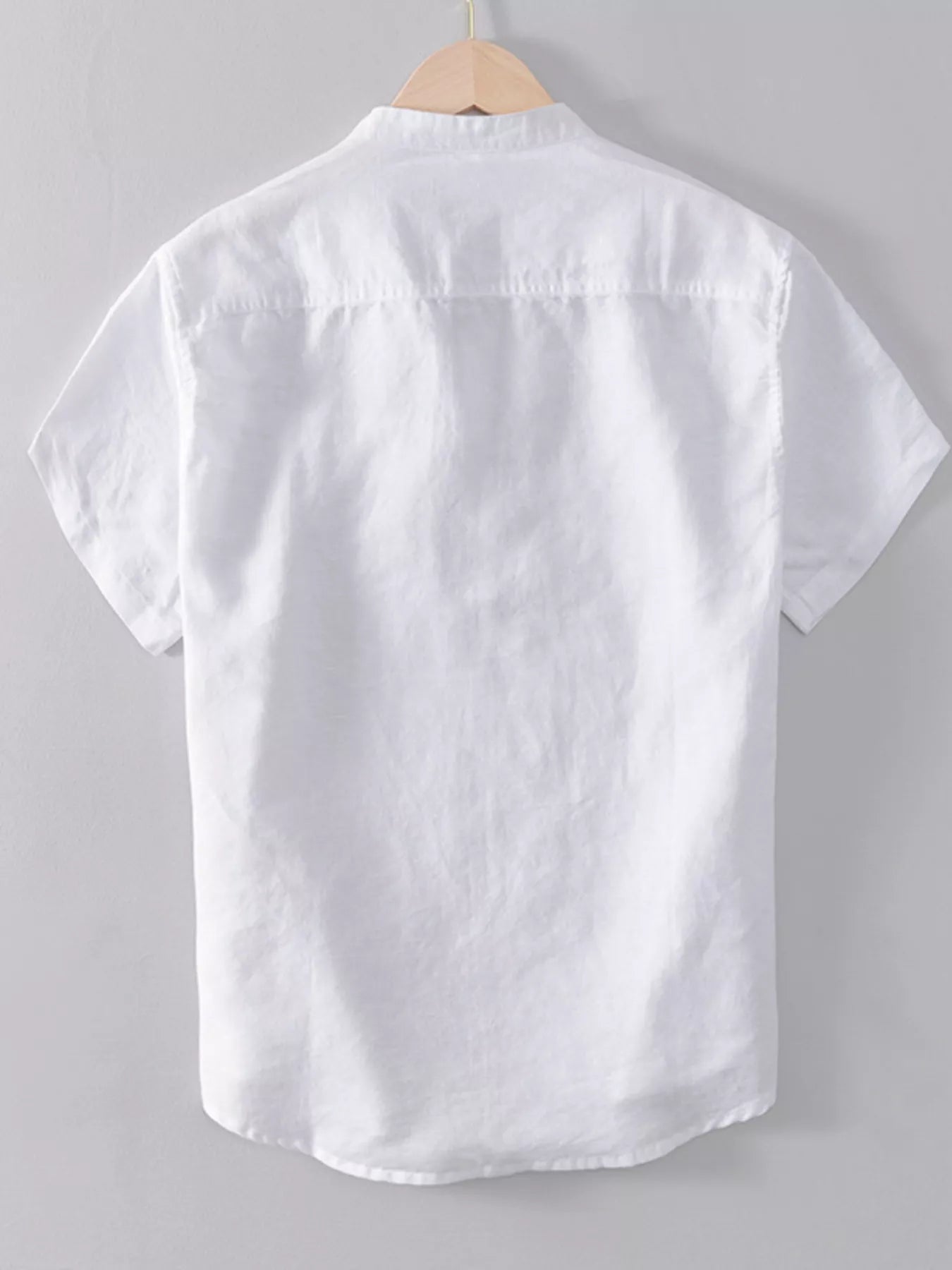 Men's Plus Size Button Detail Short Sleeve Shirt