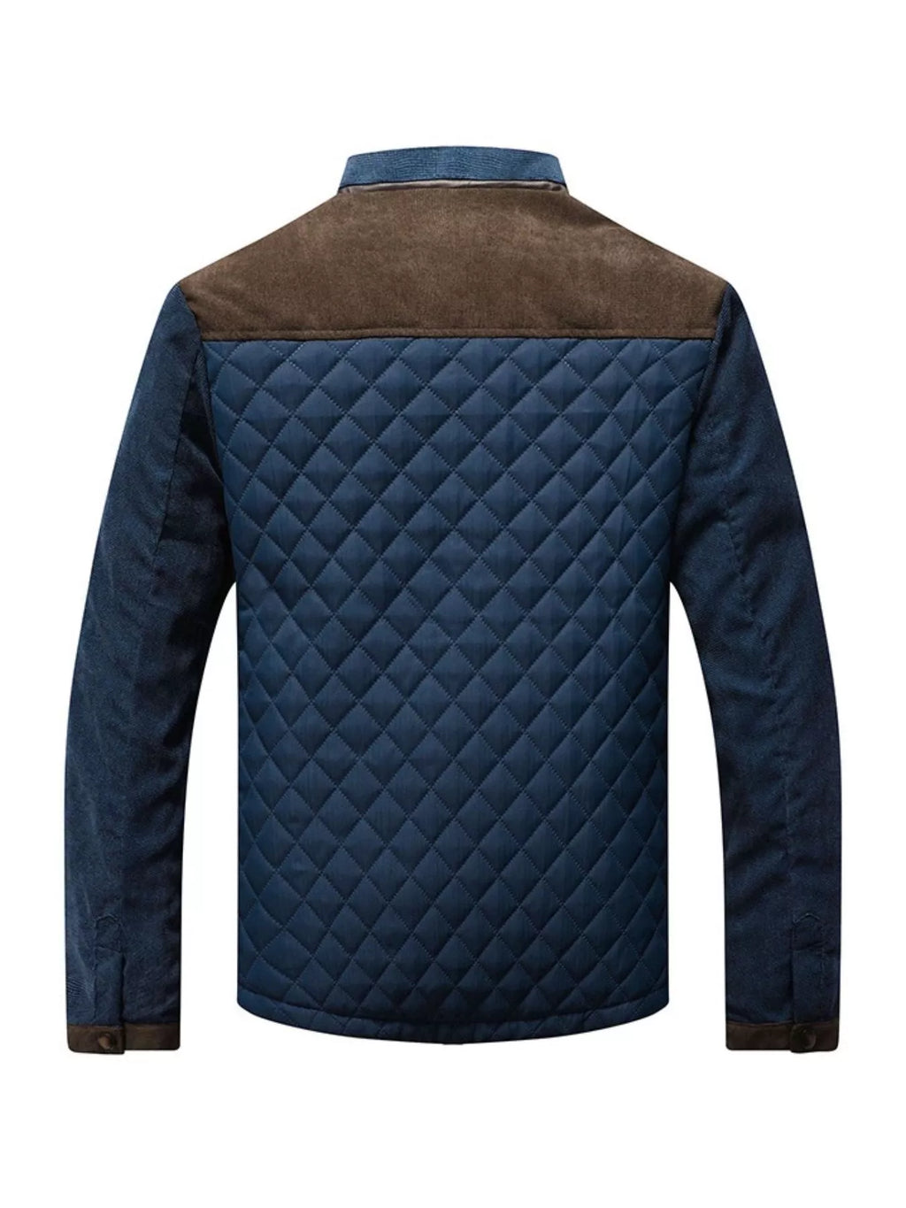 Men's Full Size Quilted Snap Down Jacket Plus Size