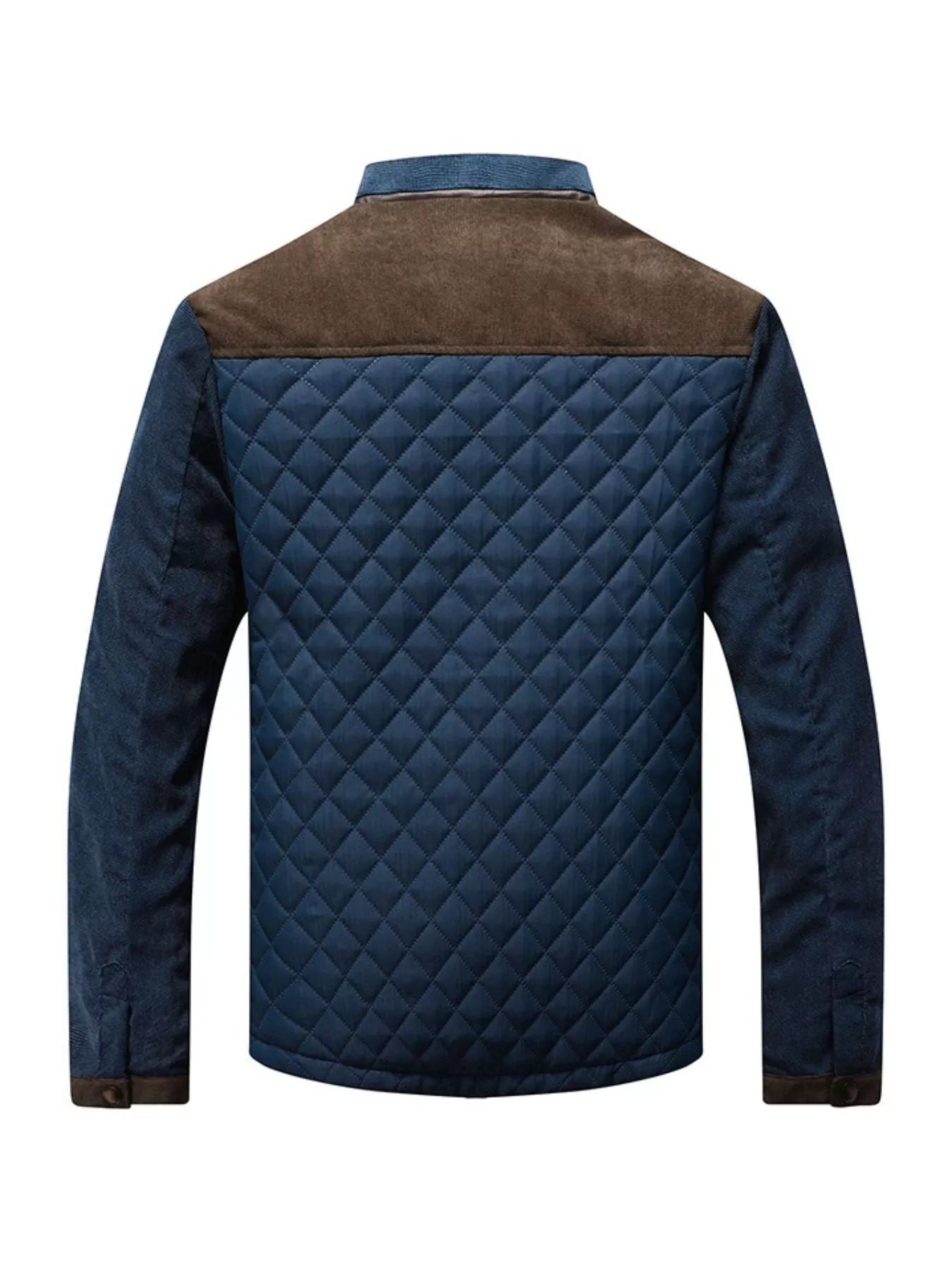 Men's Full Size Quilted Snap Down Jacket Plus Size