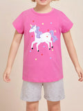 Children's Unicorn Graphic Short Sleeve T-Shirt