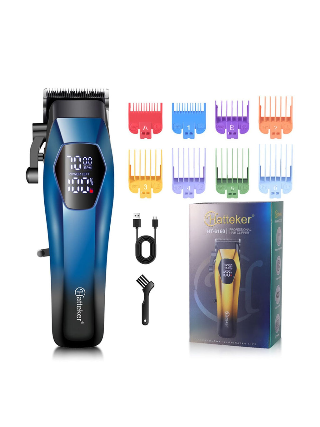 Cordless Hair Clipper with LED Display
