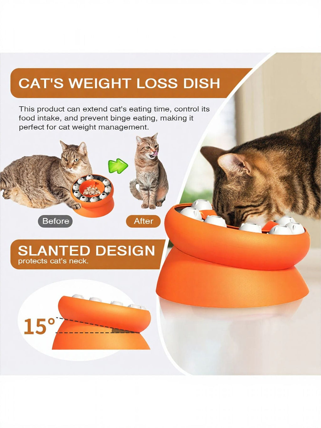 Interactive Cat Treat Dispenser Puzzle Toy