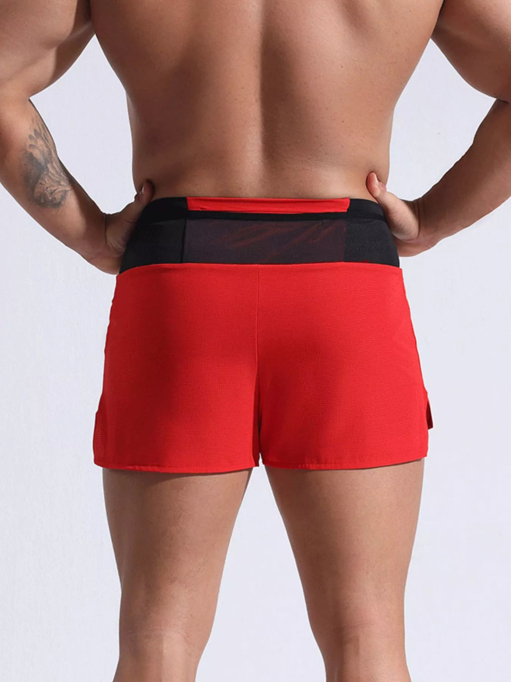 Men's Full Size Contrast Active Shorts Plus Size