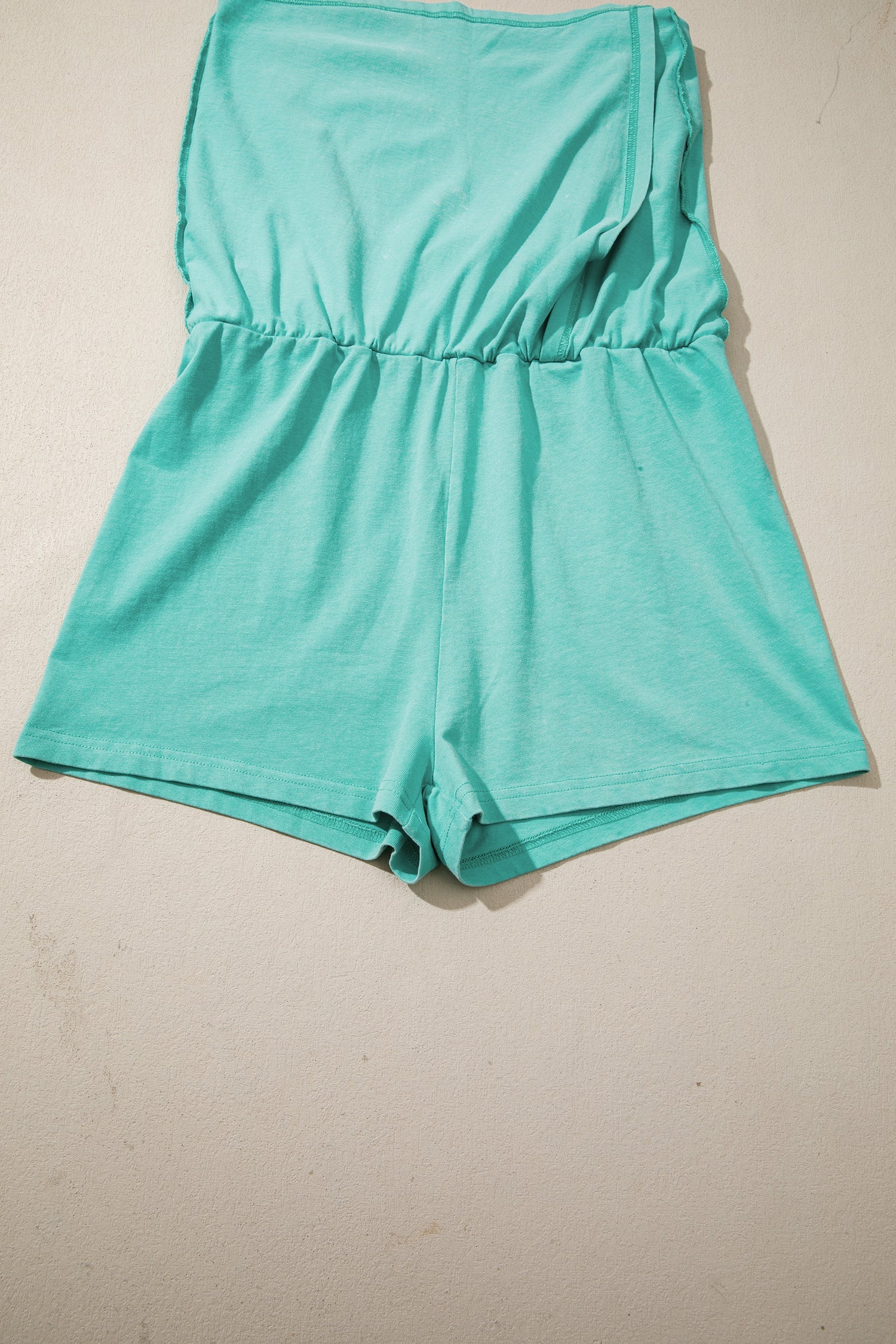 Mint Green Mineral Wash V Neck Tee Matching Skort Set
