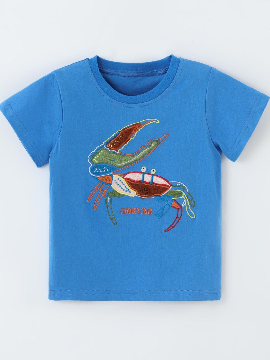 Children's Embroidered Crab Short Sleeve T-Shirt