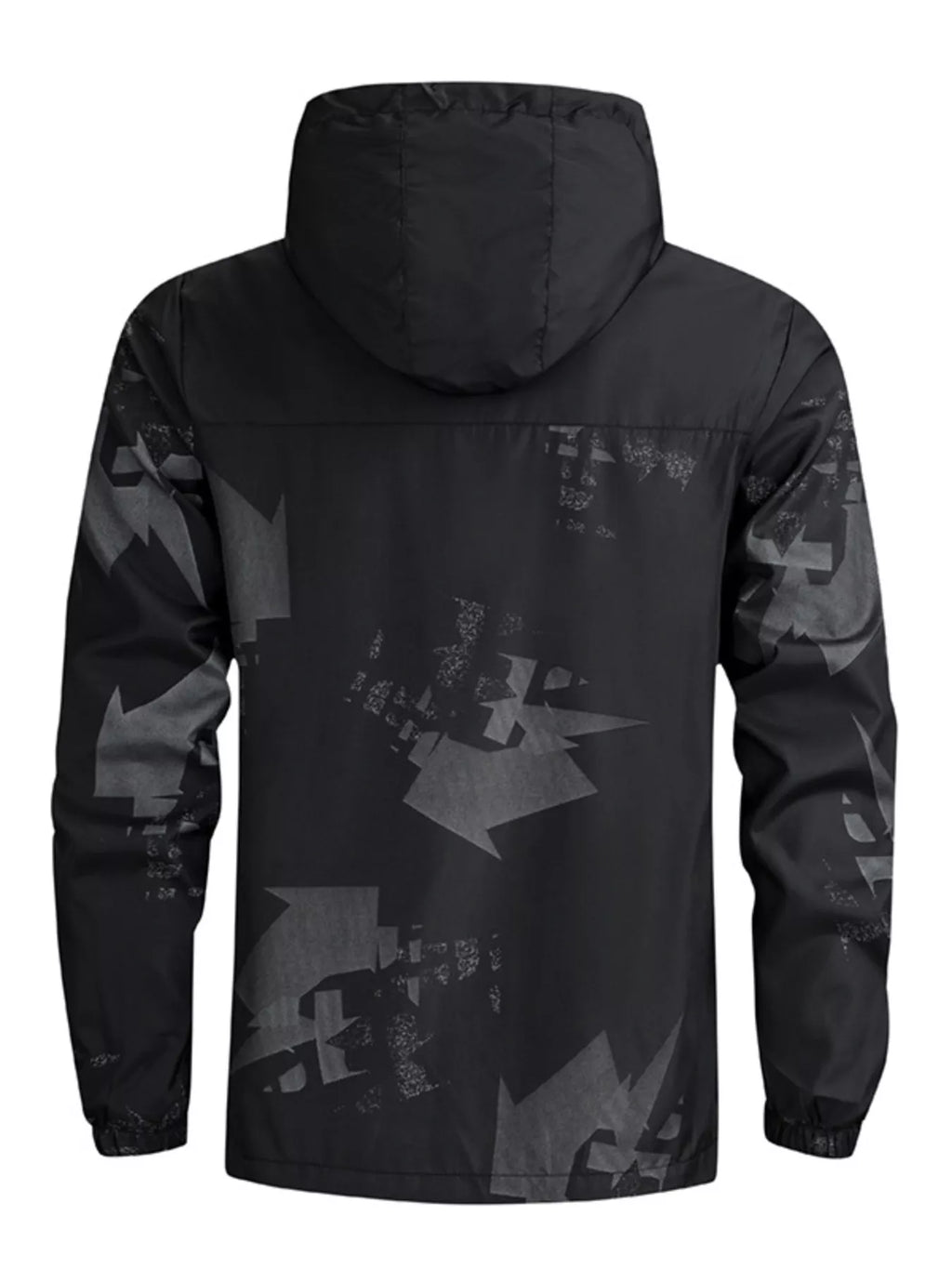 Men's Plus Size Lightweight Hooded Windbreaker Jacket