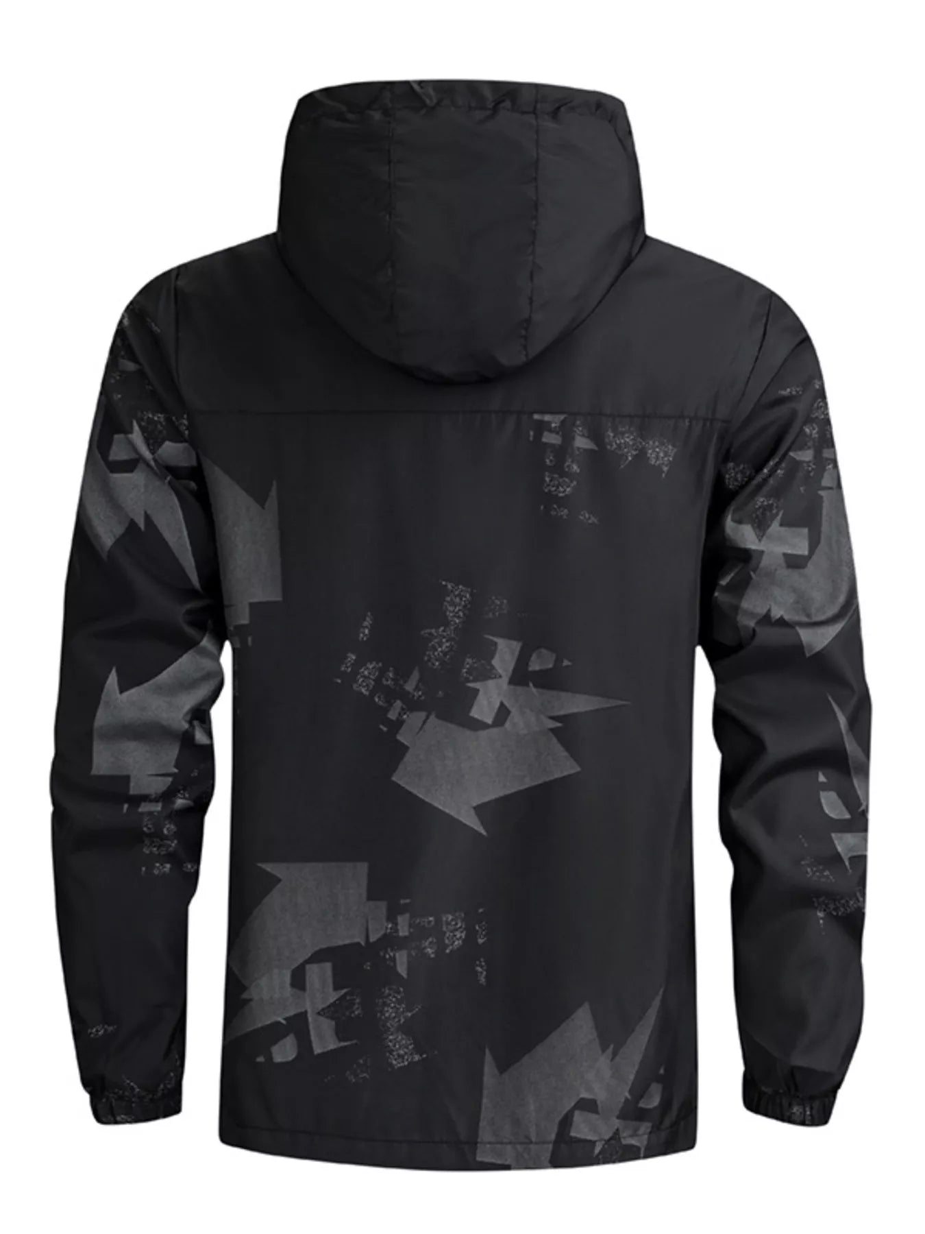 Men's Plus Size Lightweight Hooded Windbreaker Jacket
