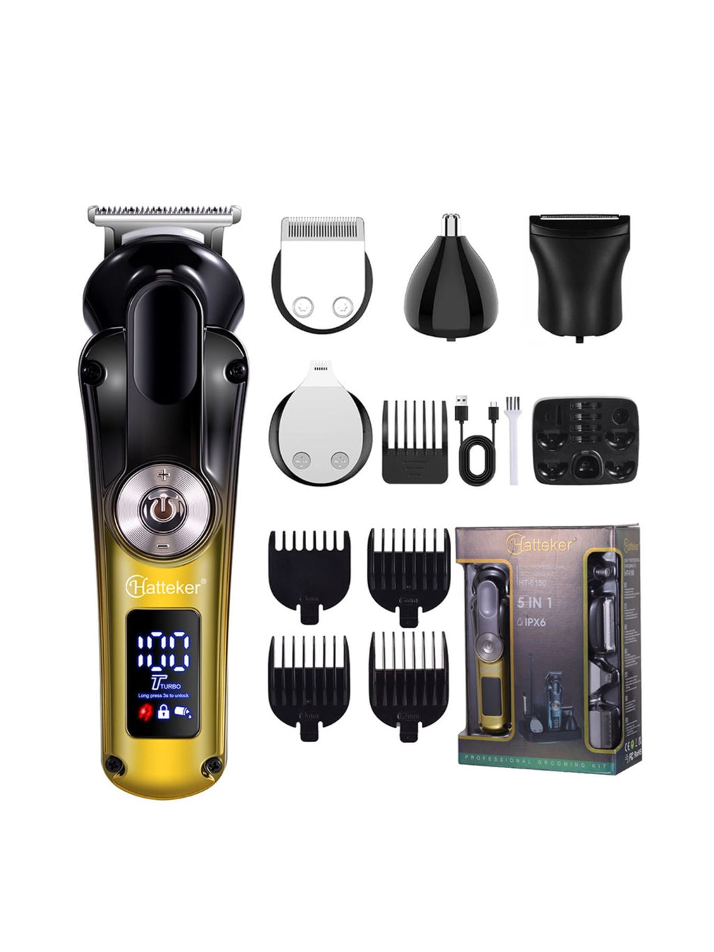 Cordless Hair Clipper with LED Display