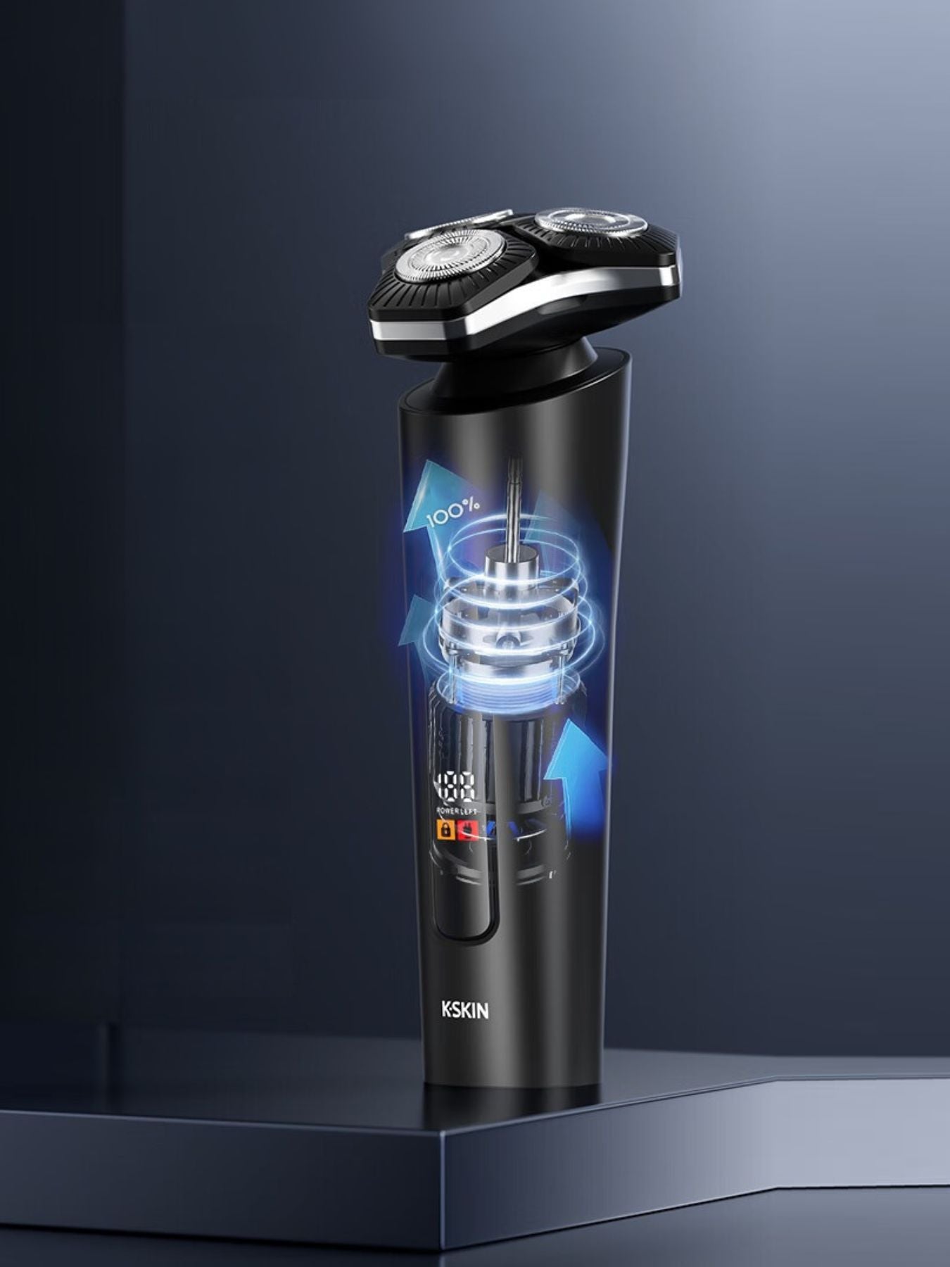 3D Rotary Electric Shaver with LED Display