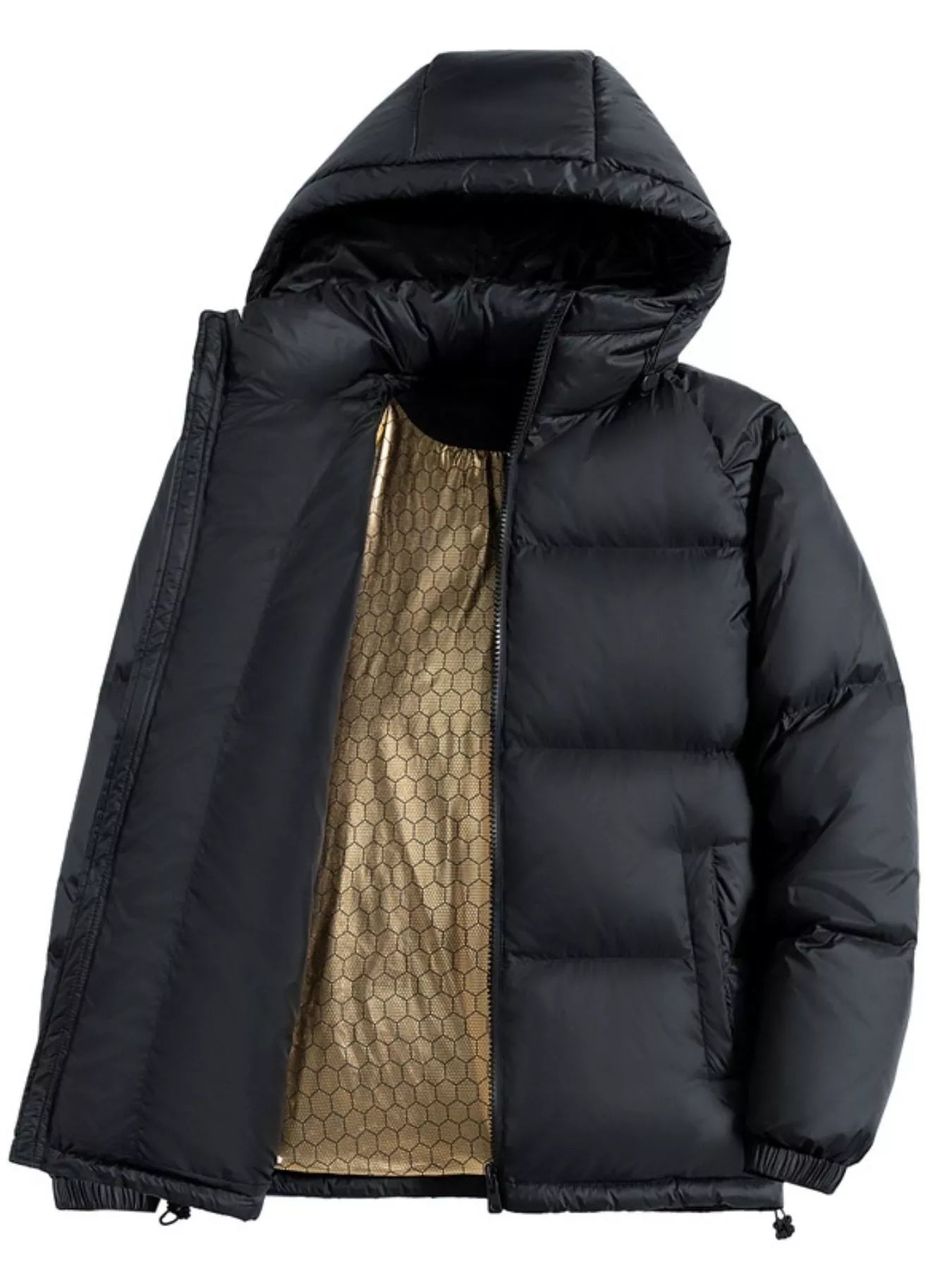 Men's Full Size Warm Padded Hooded Puffer Jacket Plus Size