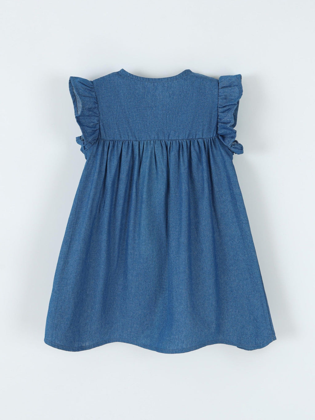 Children's Embroidered Denim A-Line Dress