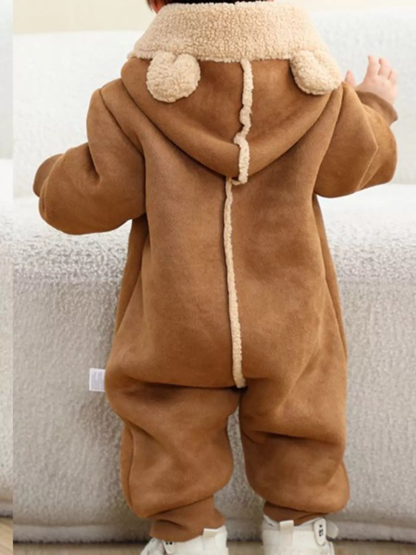 Children's Fleece Hooded One-Piece Jumpsuit