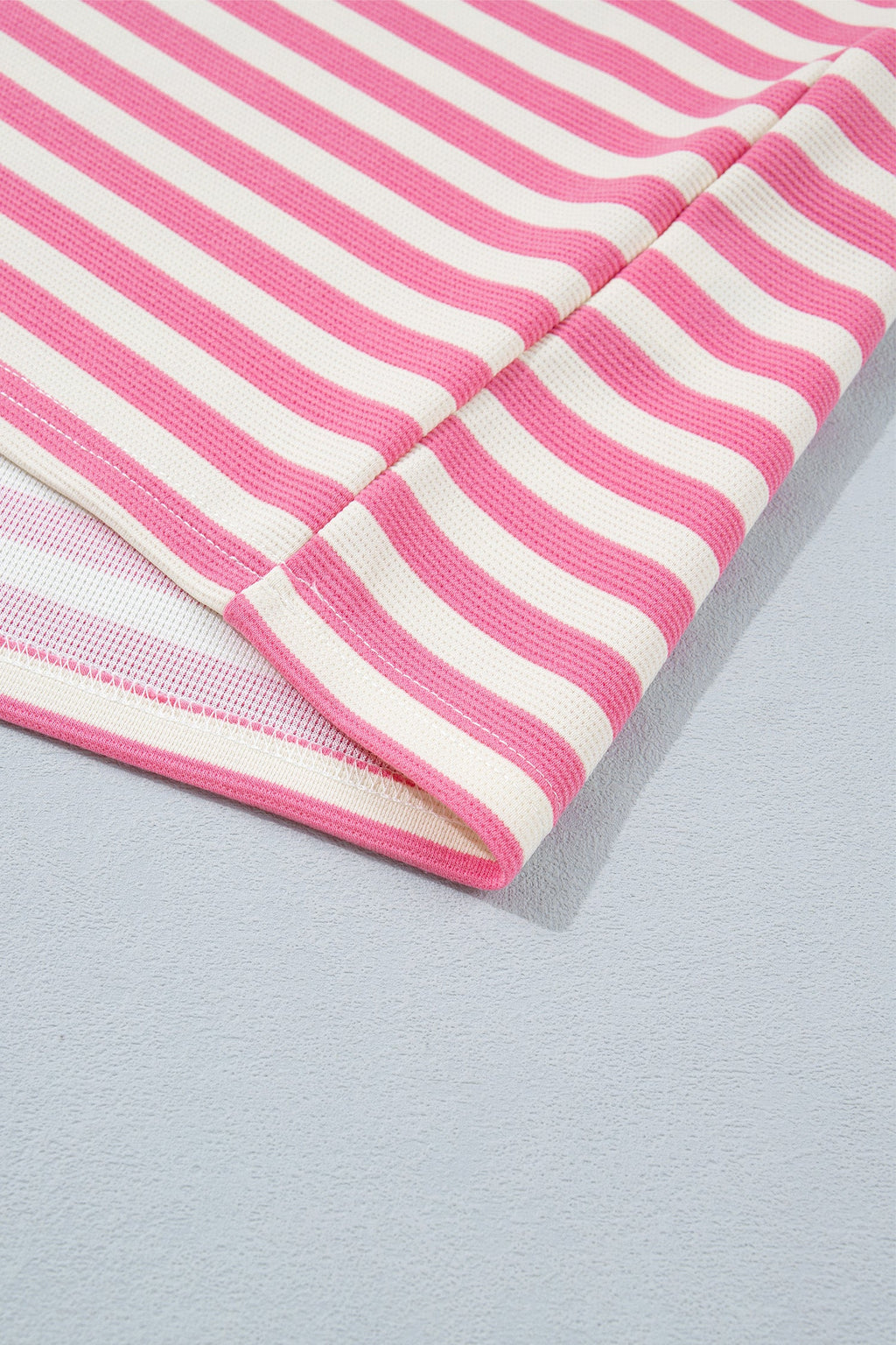 Pink Stripe Contrast Patchwork Short Sleeve T Shirt Shift Dress