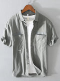 Men's Plus Size Casual Short Sleeve Shirt